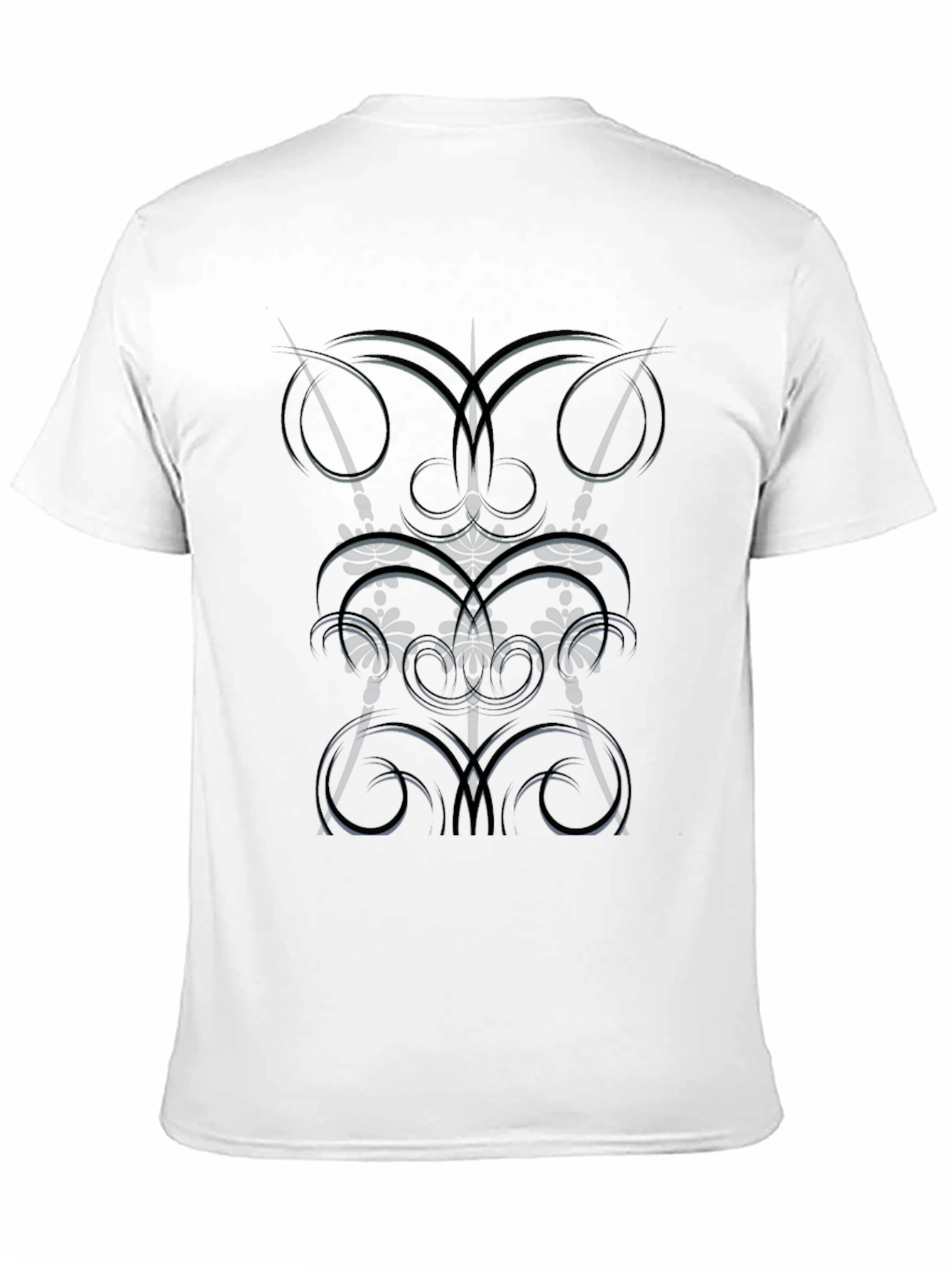 Abstract Pattern Black Graphic Tee