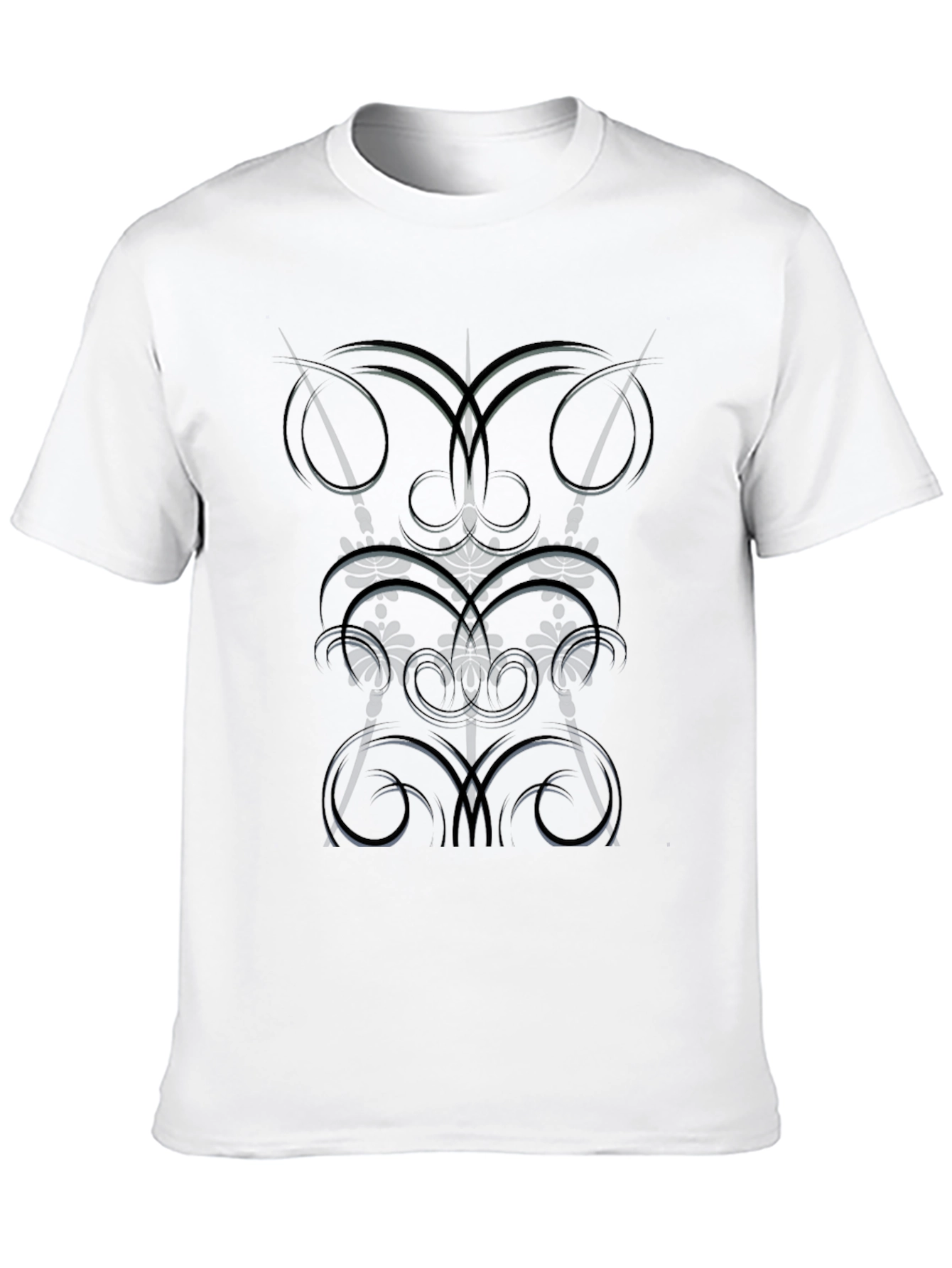 Abstract Pattern Black Graphic Tee