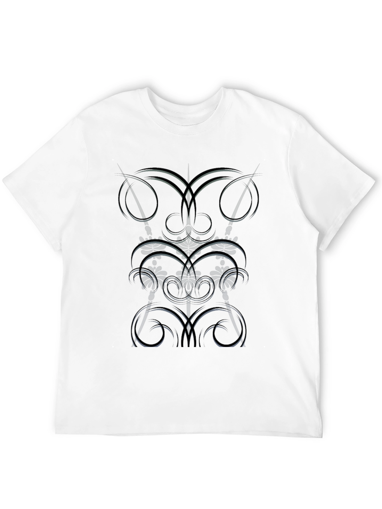 Abstract Pattern Black Graphic Tee