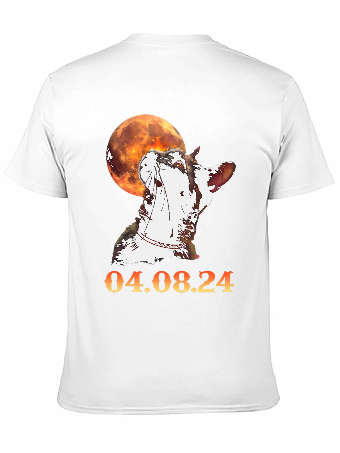 Cat & Moon Graphic T-Shirt - 04.08.24 Design