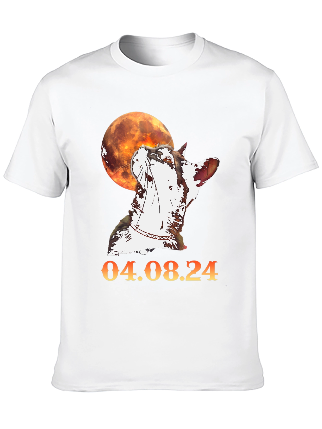 Cat & Moon Graphic T-Shirt - 04.08.24 Design