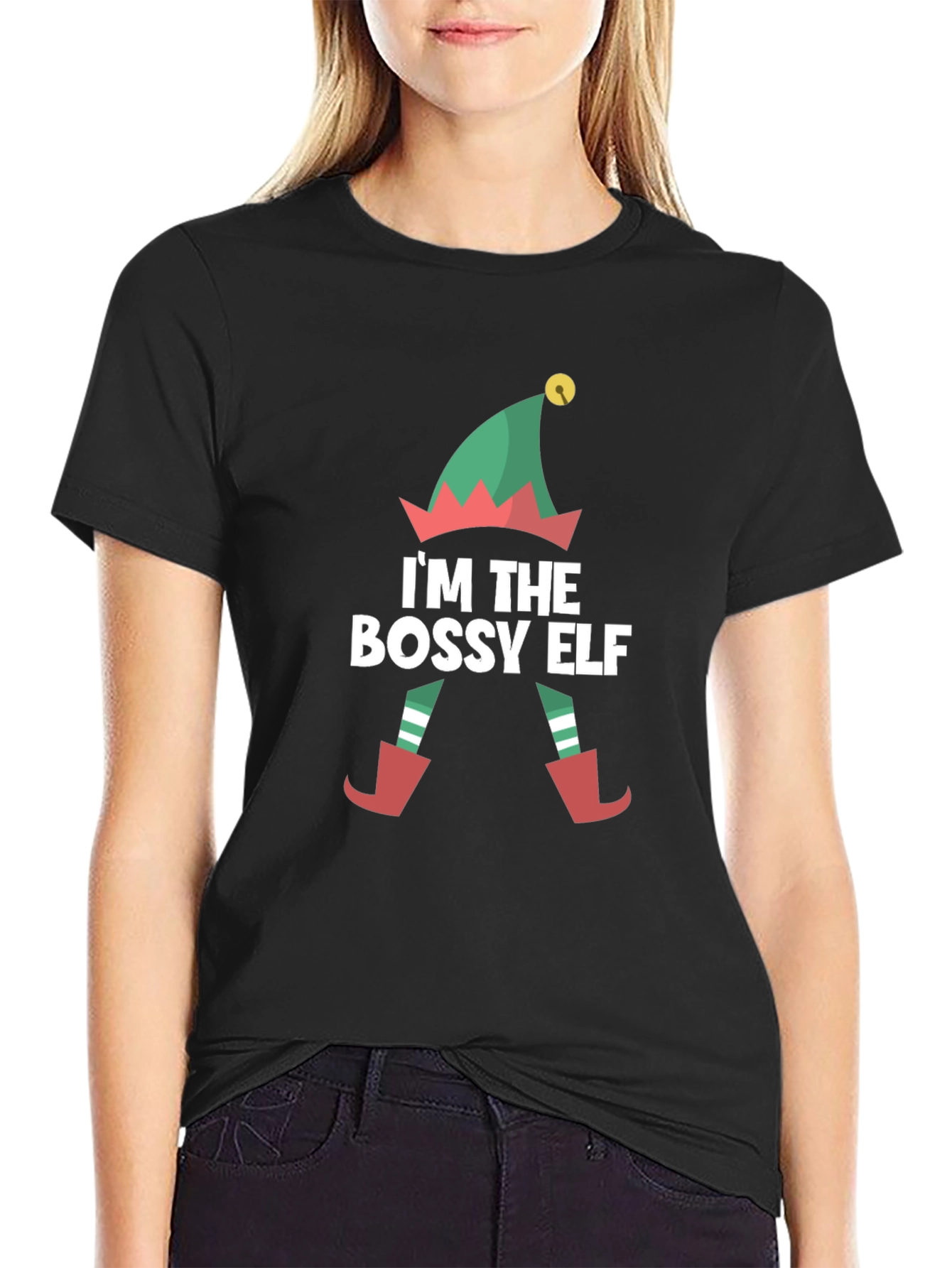 Bossy Elf Graphic Tee - Christmas Holiday T-Shirt