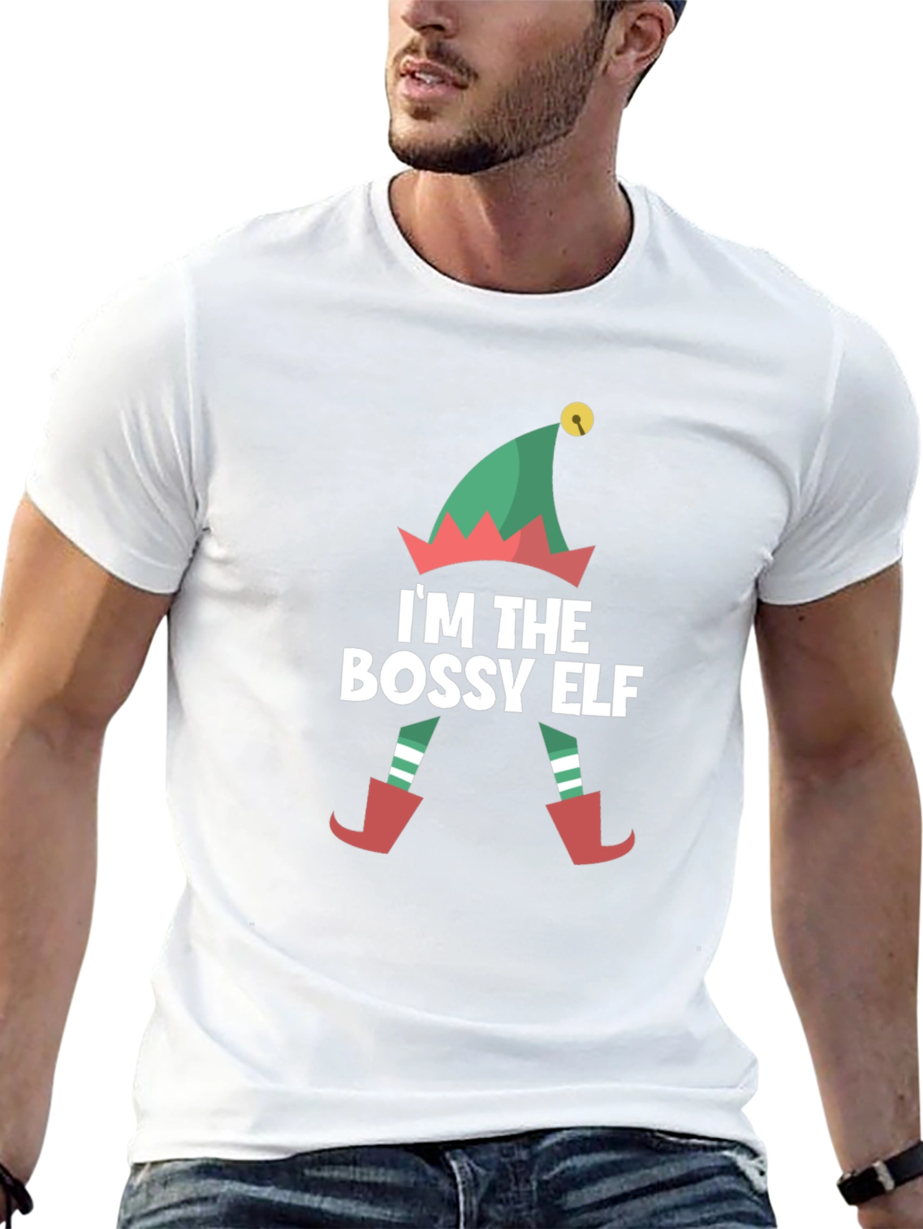 Bossy Elf Graphic Tee - Christmas Holiday T-Shirt
