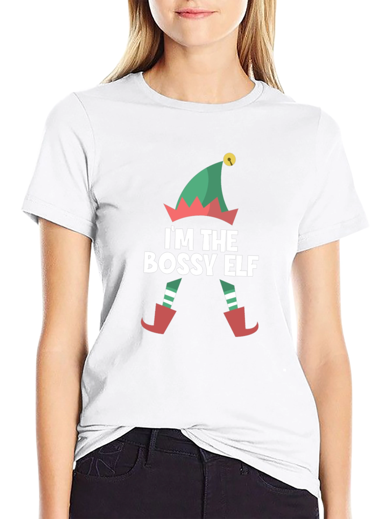 Bossy Elf Graphic Tee - Christmas Holiday T-Shirt
