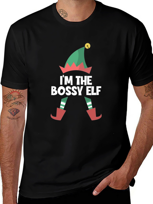 Bossy Elf Graphic Tee - Christmas Holiday T-Shirt