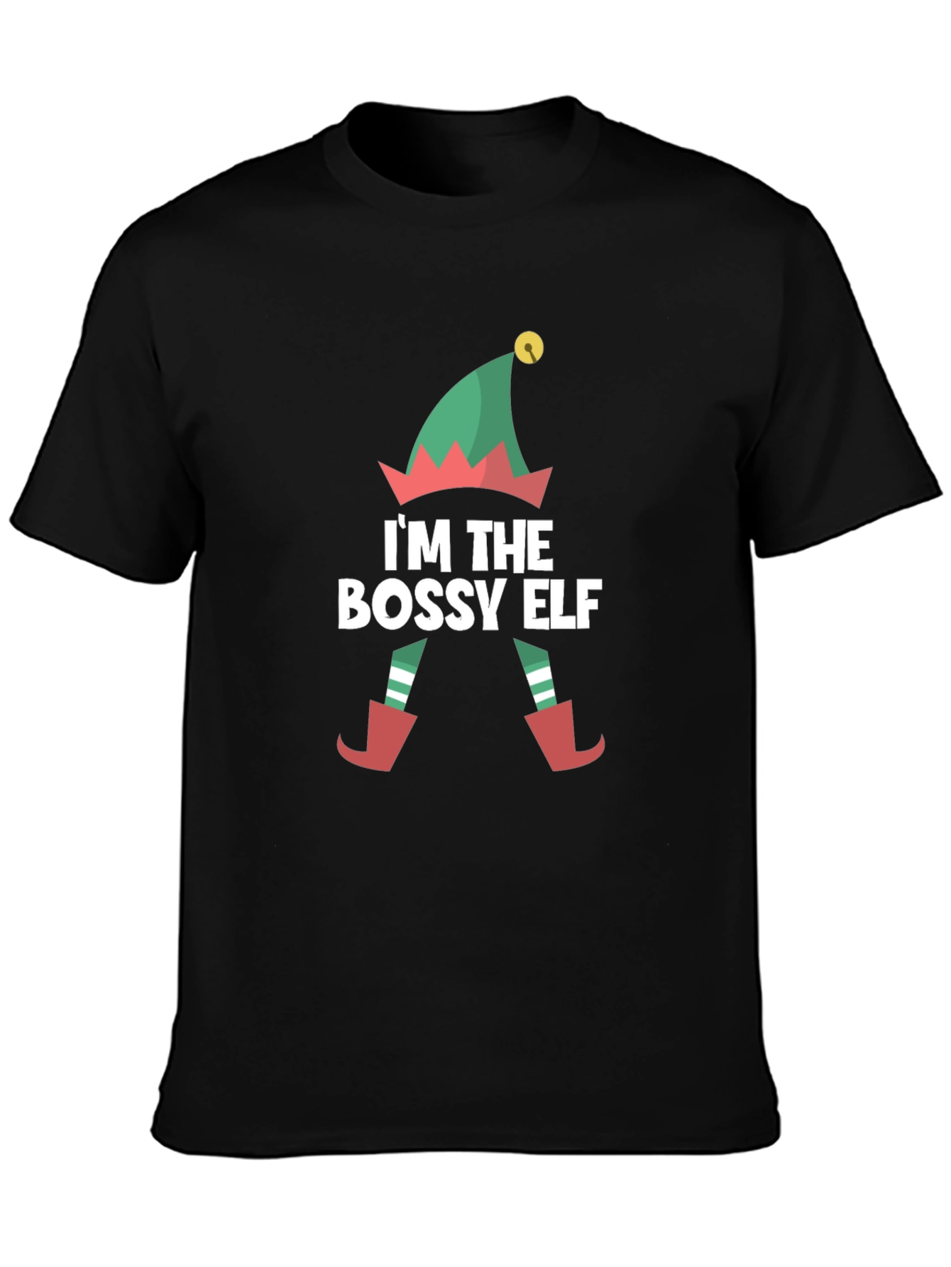Bossy Elf Graphic Tee - Christmas Holiday T-Shirt