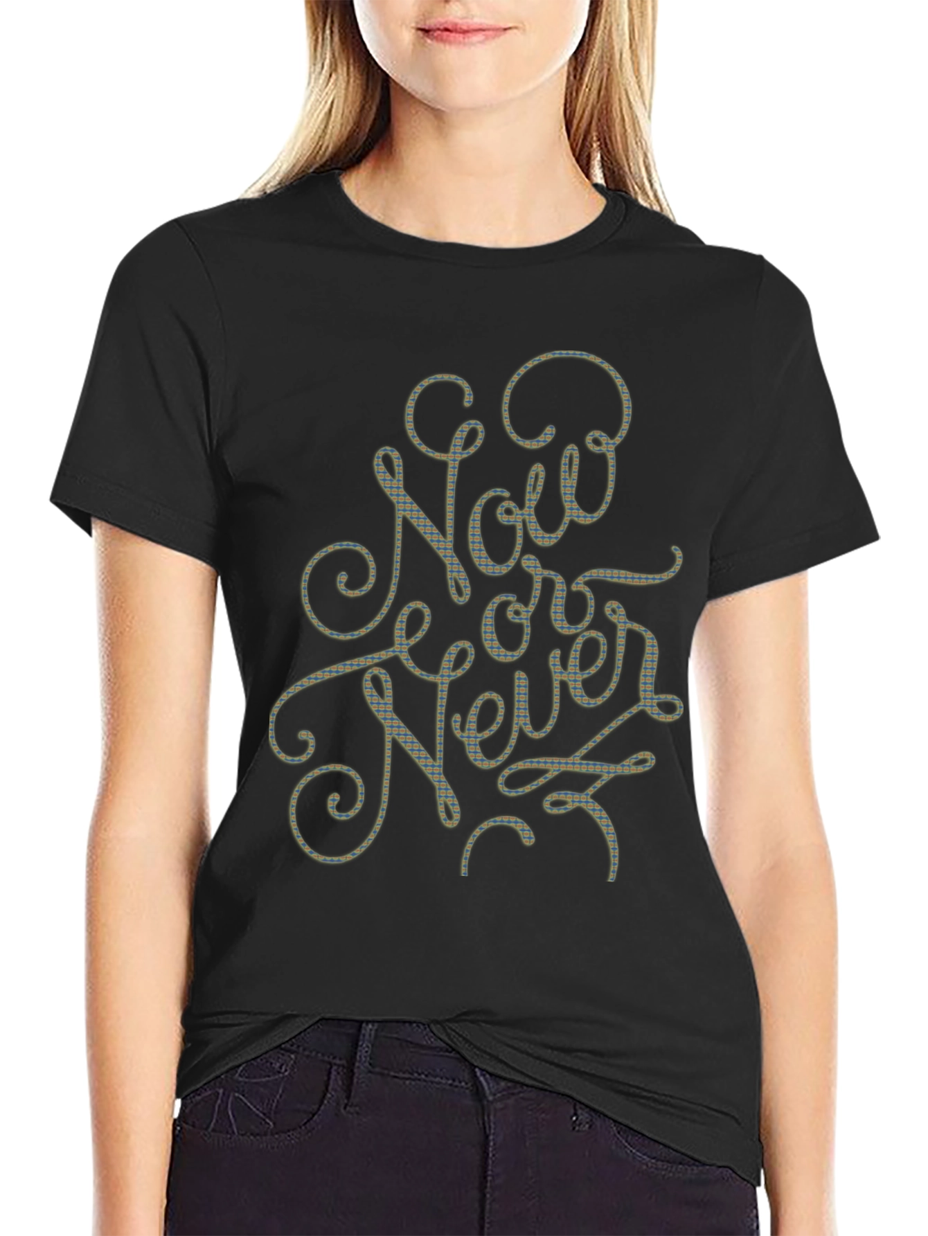 Now or Never Graphic Tee - Black T-Shirt