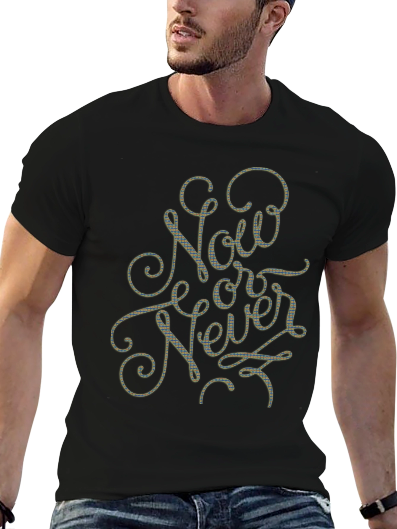 Now or Never Graphic Tee - Black T-Shirt