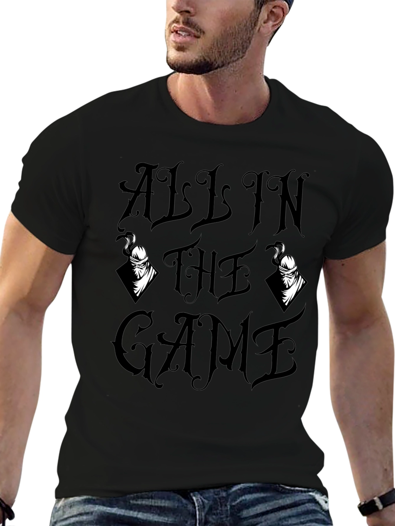 All In The Game Graphic Tee - Black