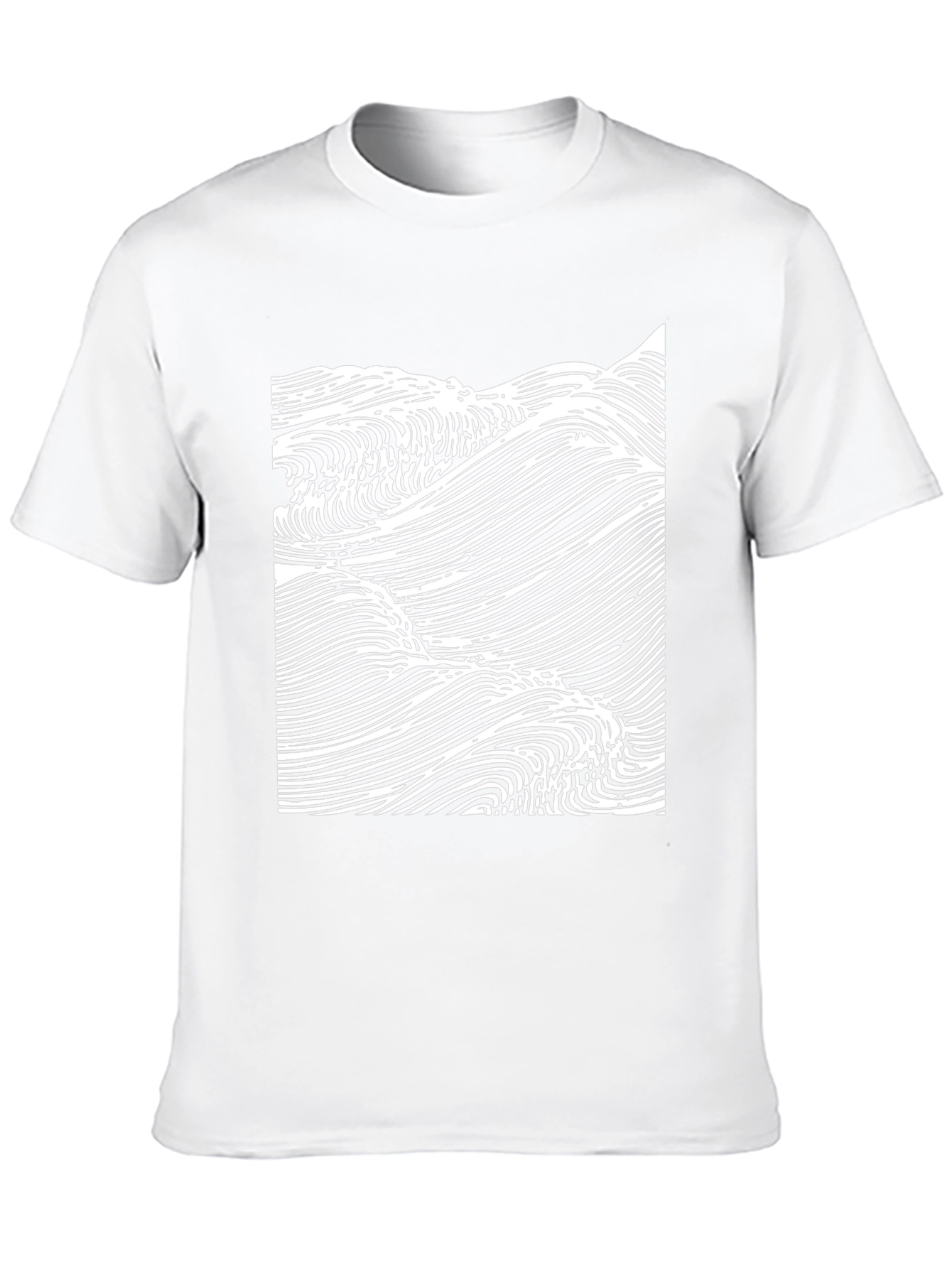 Abstract Wave Graphic Tee - Black