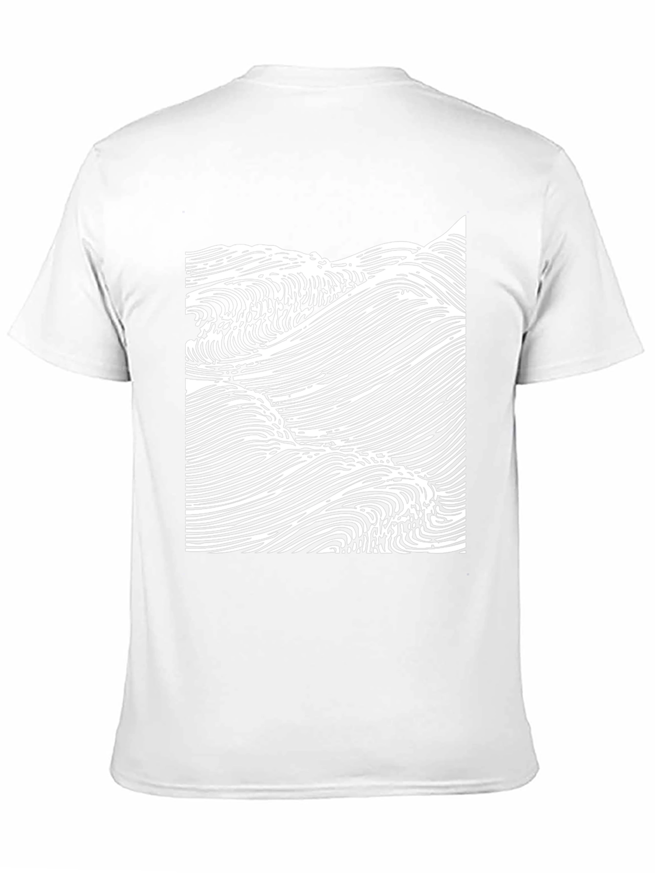 Abstract Wave Graphic Tee - Black