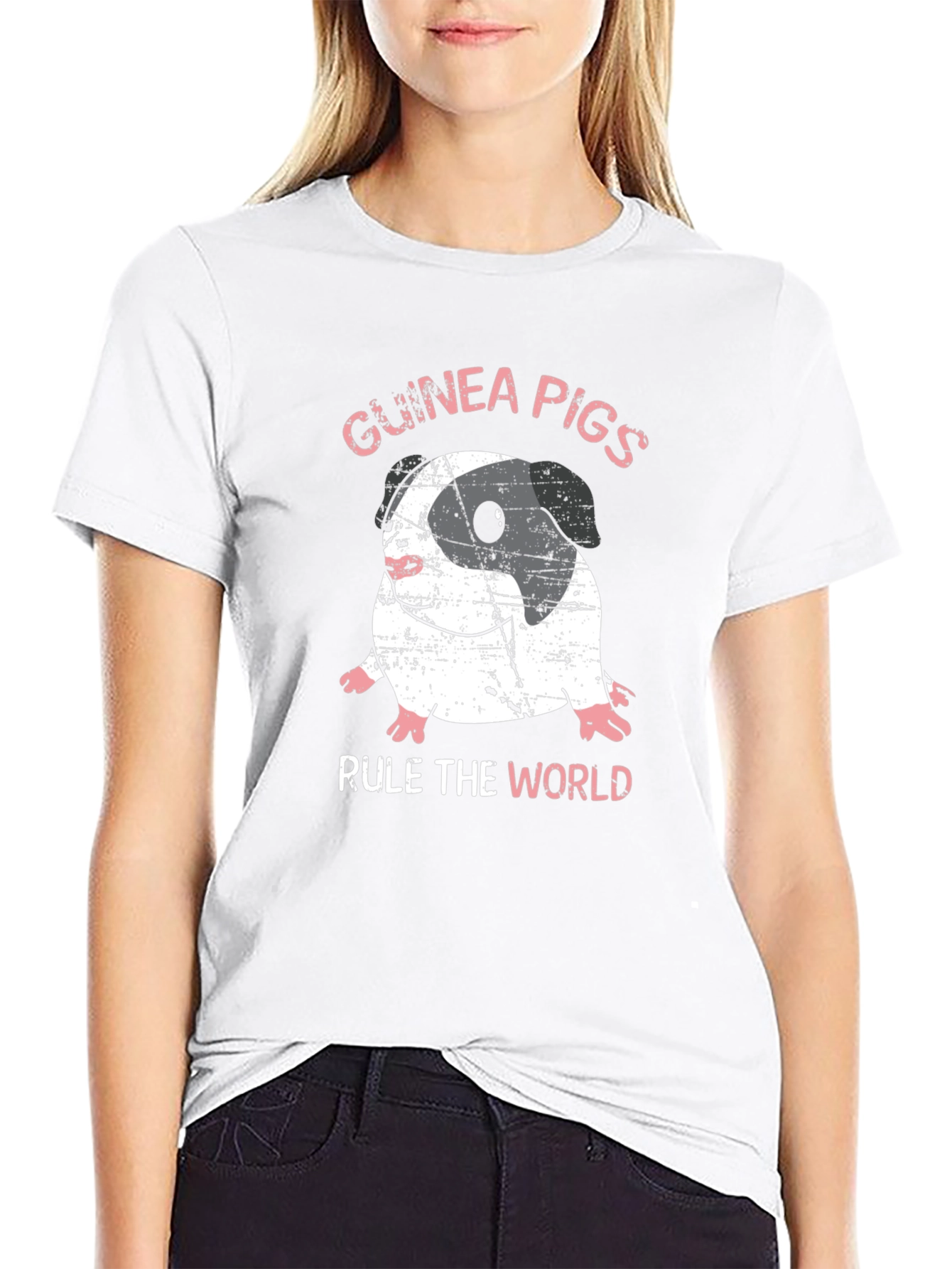 Guinea Pigs Rule the World Black T-Shirt