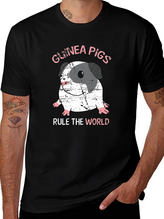 Guinea Pigs Rule the World Black T-Shirt