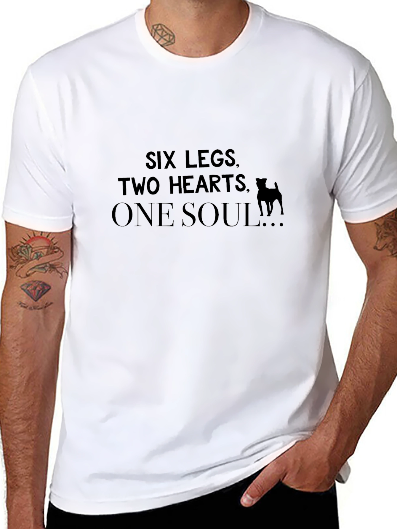 Six Legs Two Hearts One Soul Pet Lover T-Shirt