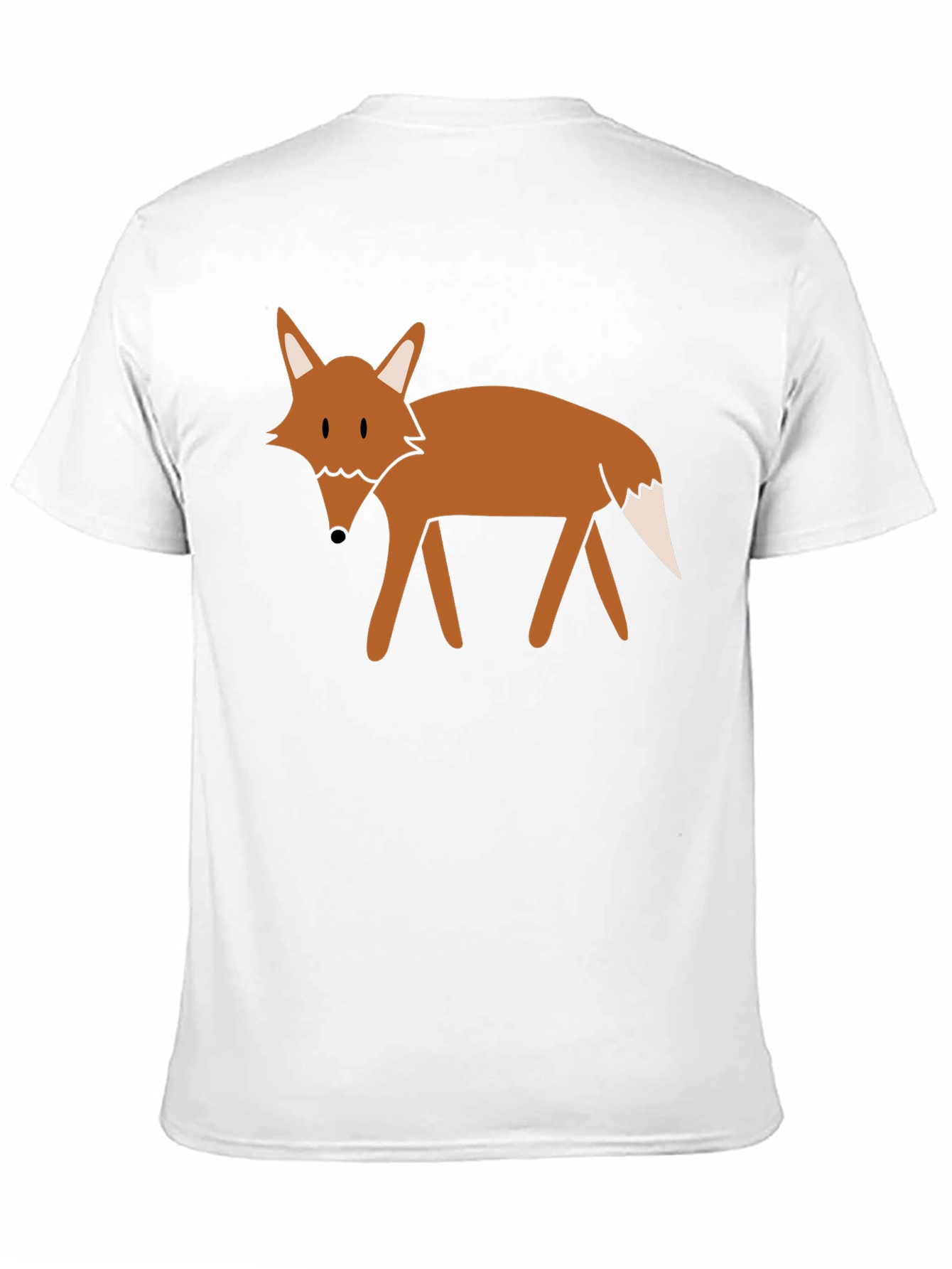 Black T-Shirt with Cartoon Fox Graphic