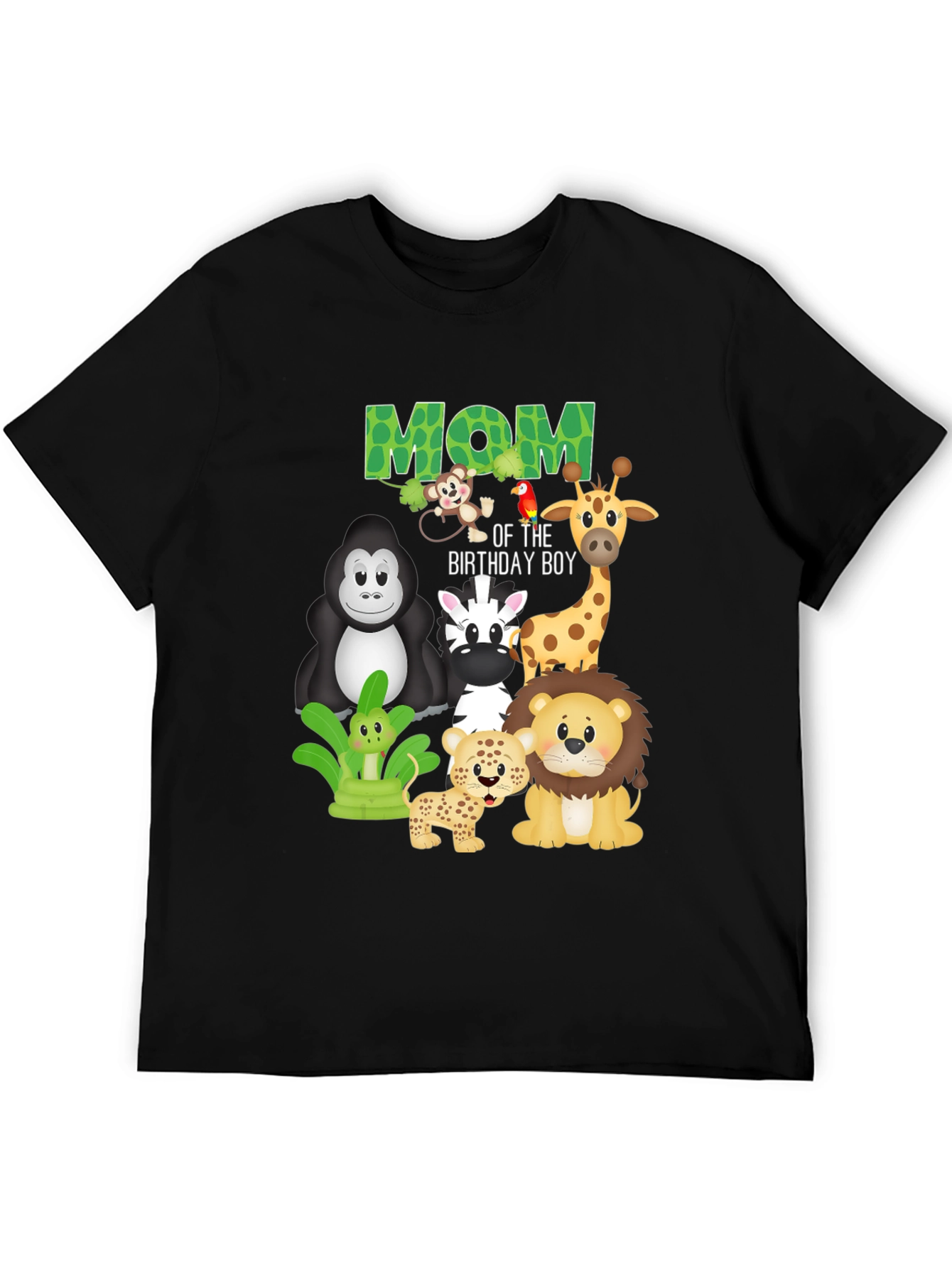 Mom of the Birthday Boy Jungle Animals T-Shirt