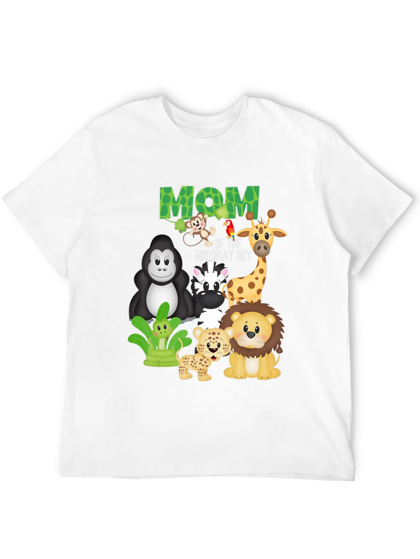 Mom of the Birthday Boy Jungle Animals T-Shirt