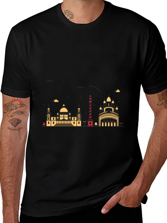 Cityscape Graphic Black T-Shirt