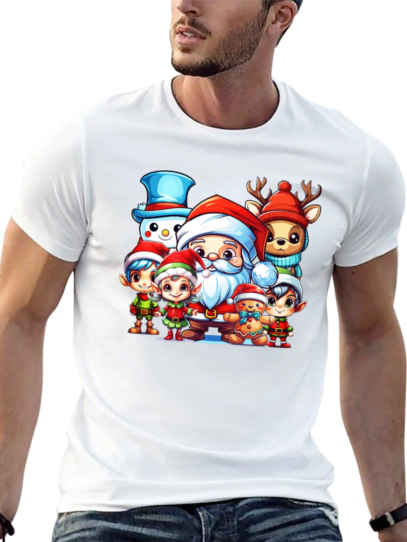 Festive Christmas Character Graphic Tee