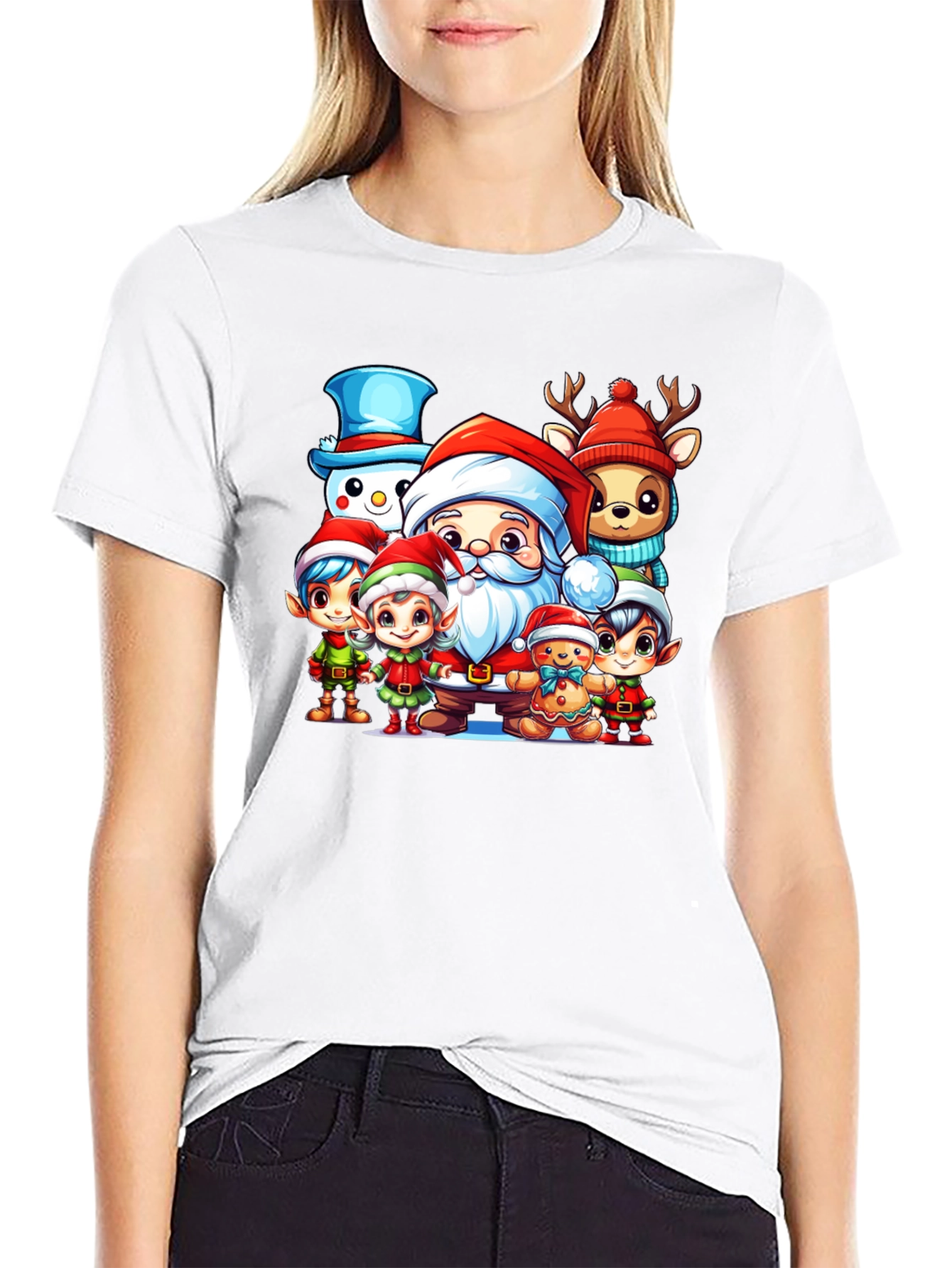 Festive Christmas Character Graphic Tee