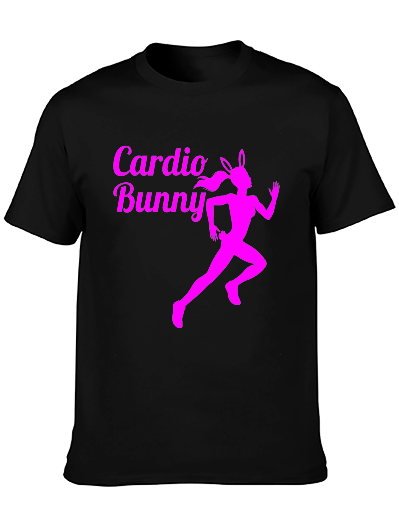 Cardio Bunny Graphic Tee - Running Rabbit Design