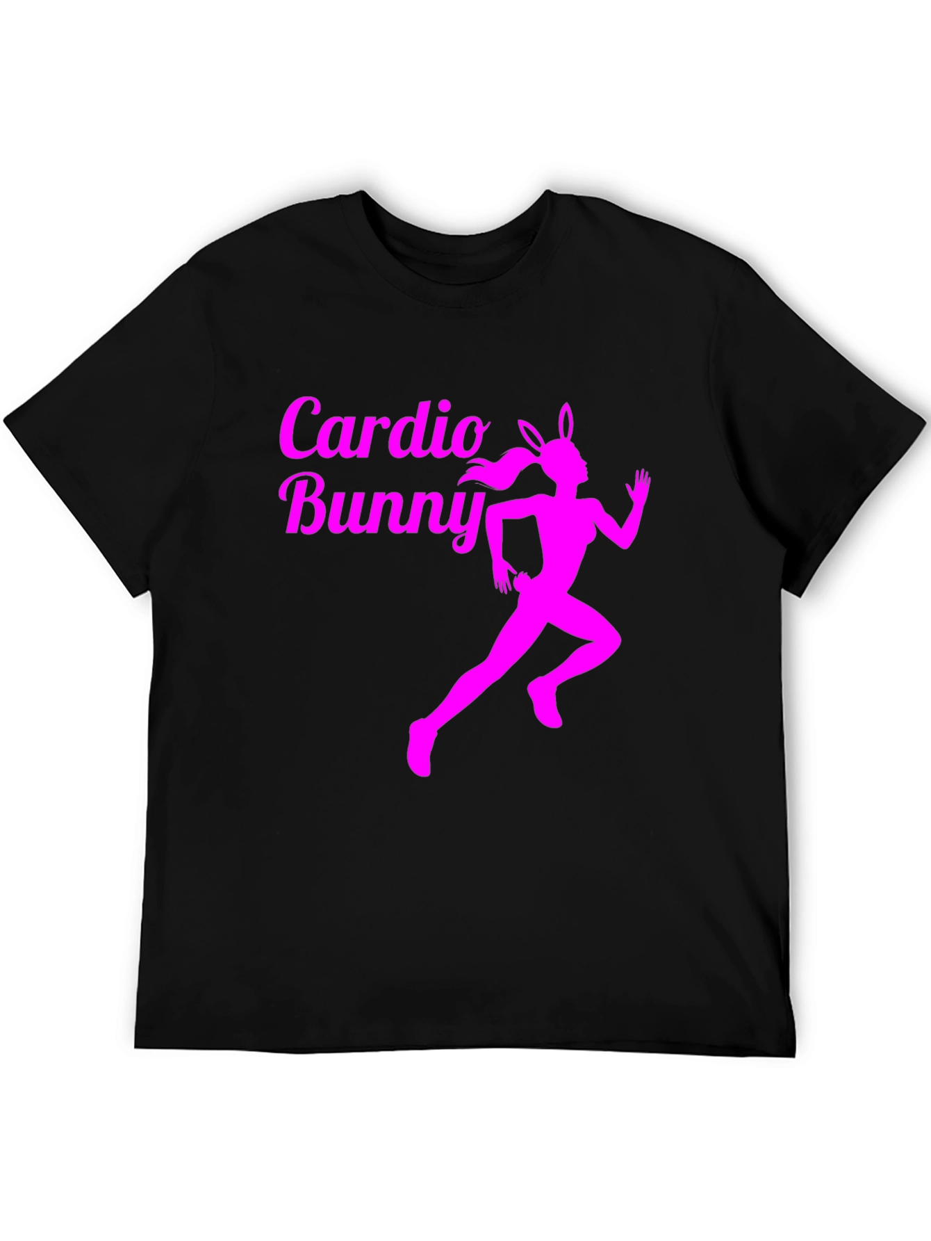 Cardio Bunny Graphic Tee - Running Rabbit Design