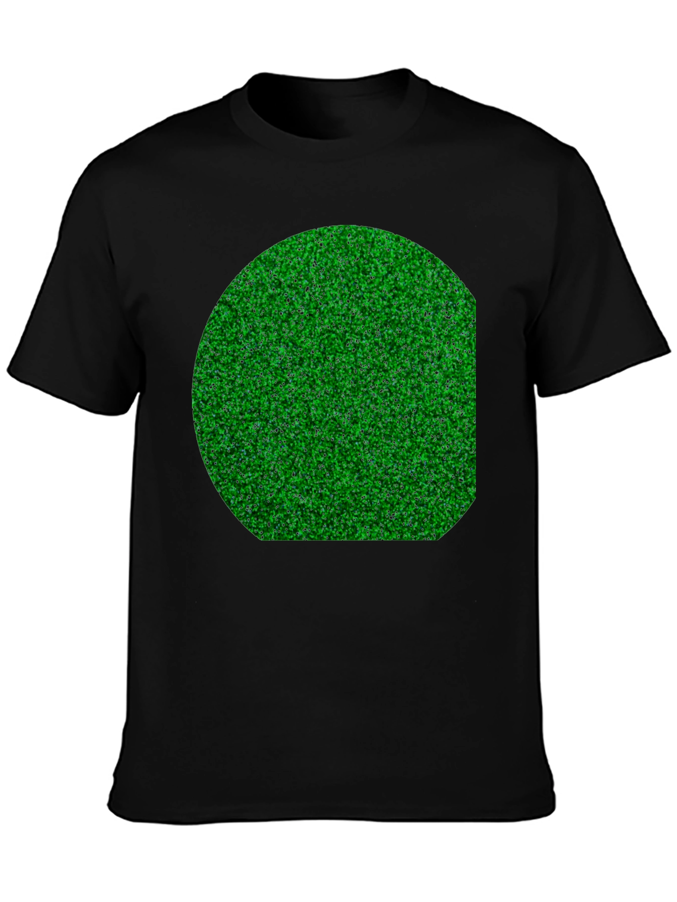 Grass Print Black T-Shirt