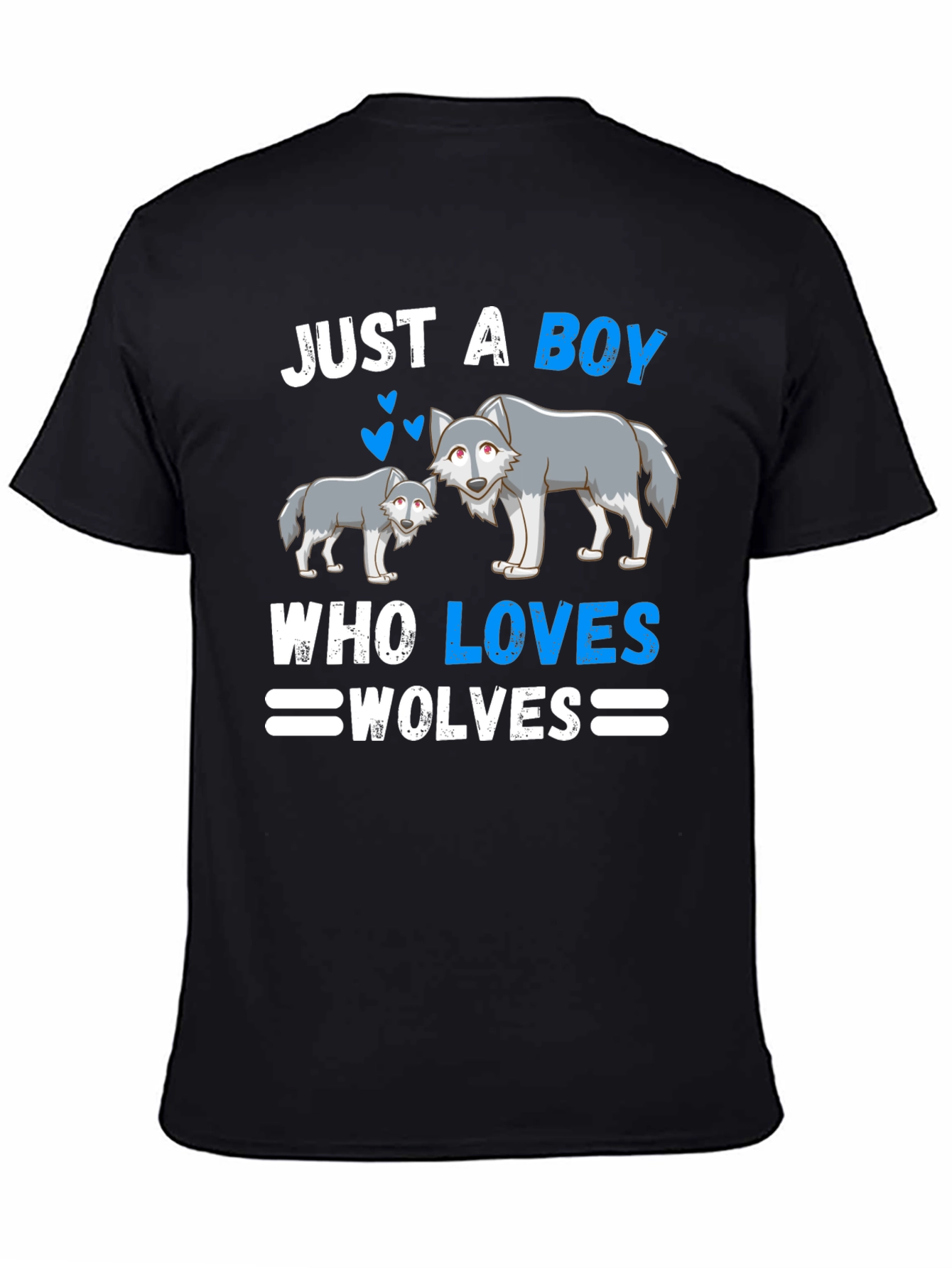Just A Boy Who Loves Wolves Graphic T-Shirt