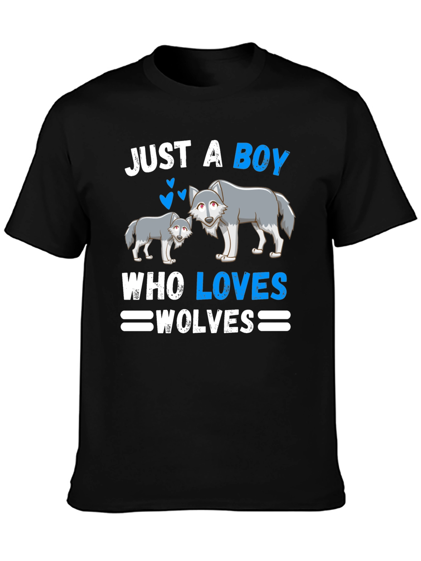 Just A Boy Who Loves Wolves Graphic T-Shirt