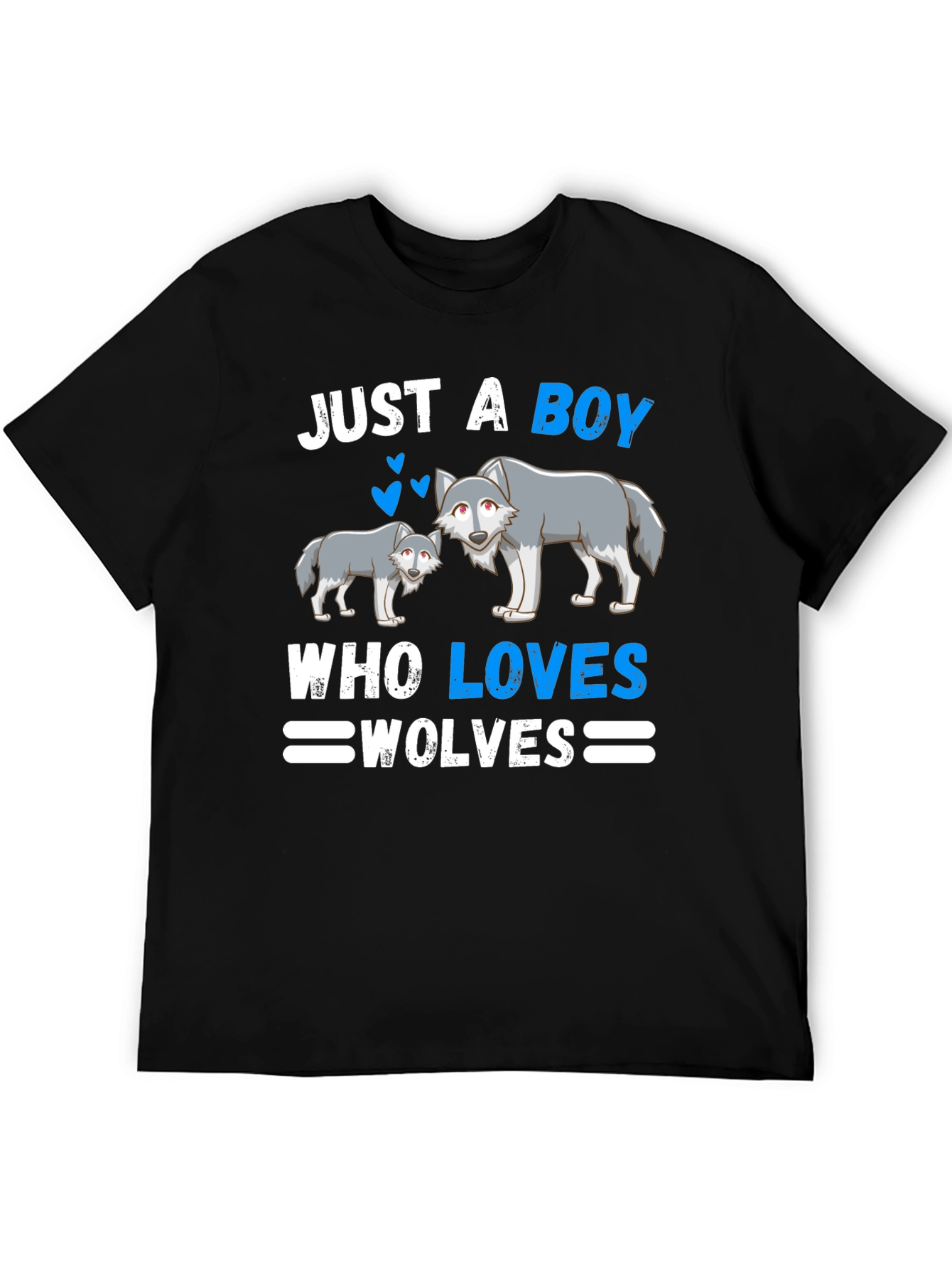 Just A Boy Who Loves Wolves Graphic T-Shirt