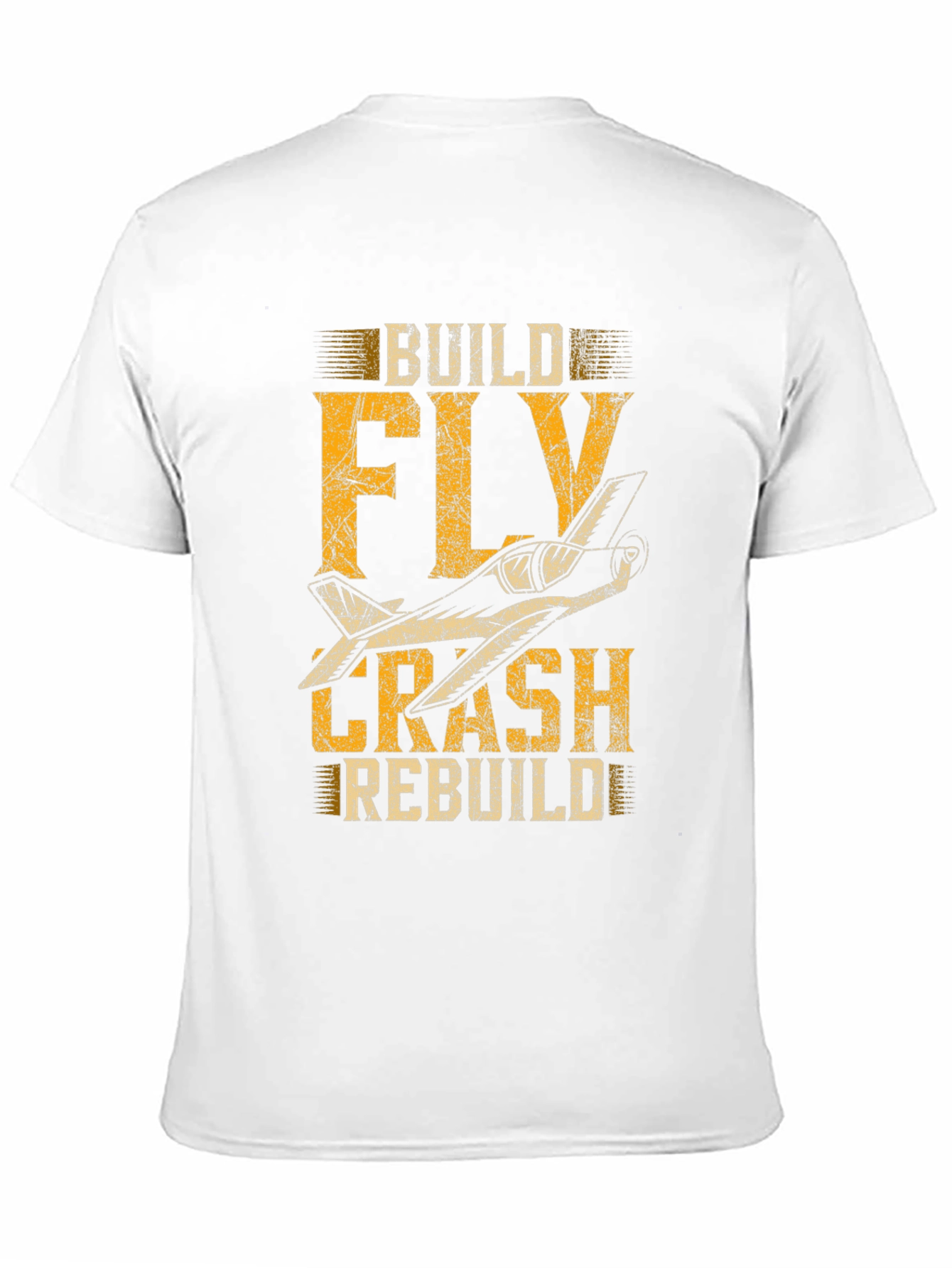 Build Fly Crash Rebuild Plane Graphic Tee