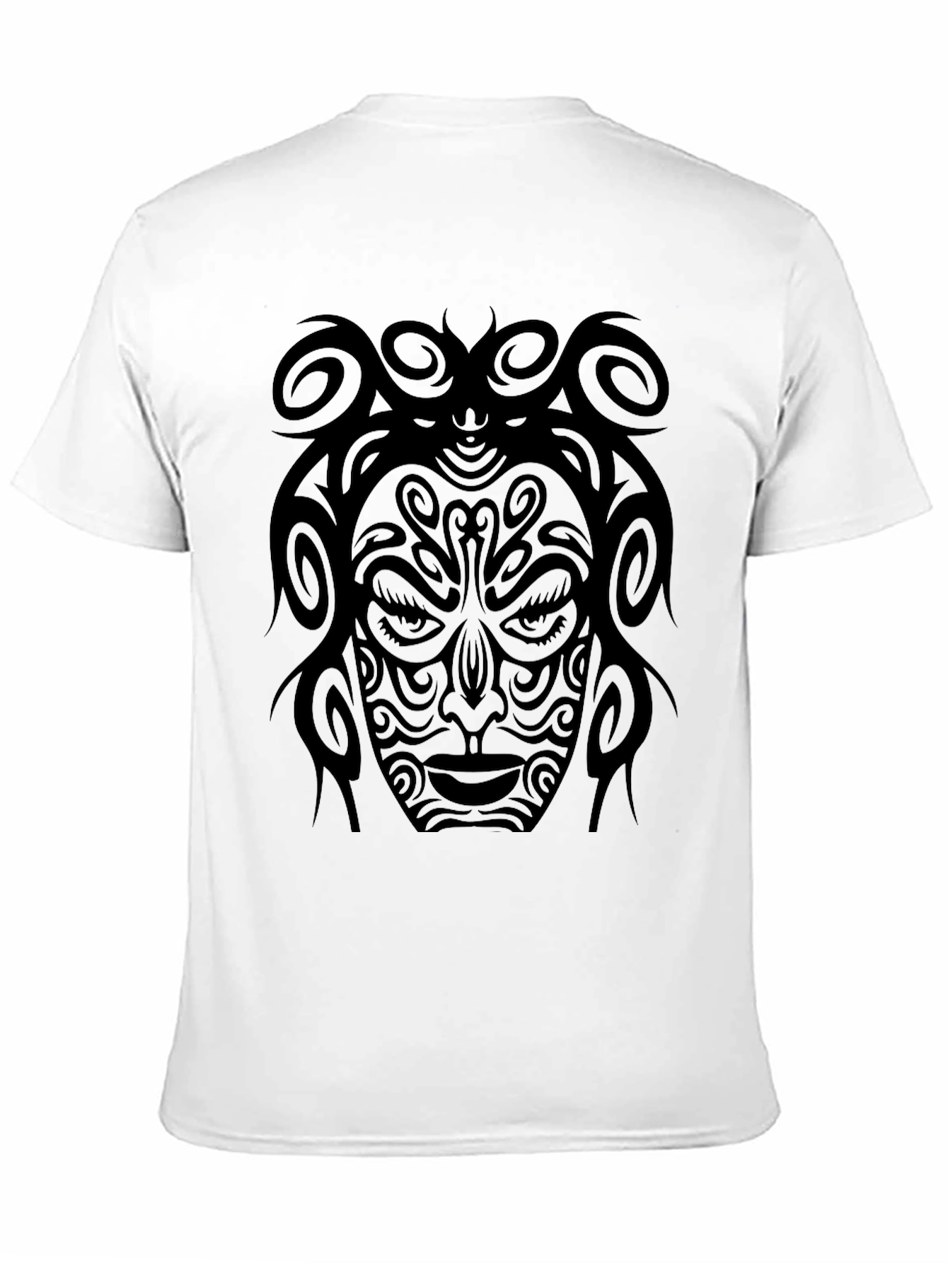 Tribal Medusa Graphic Black T-Shirt