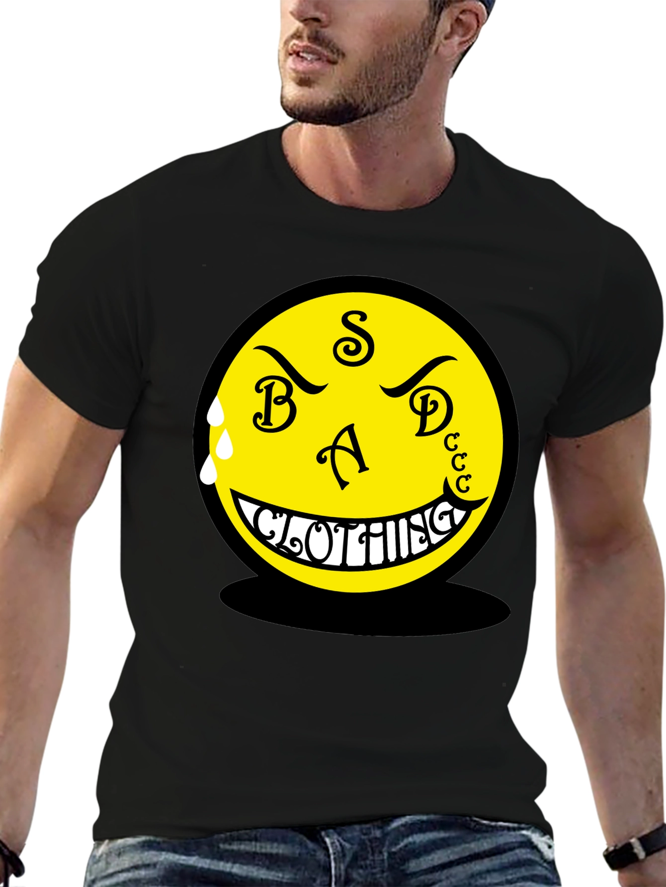 BAD CLOTHING Black Graphic Tee