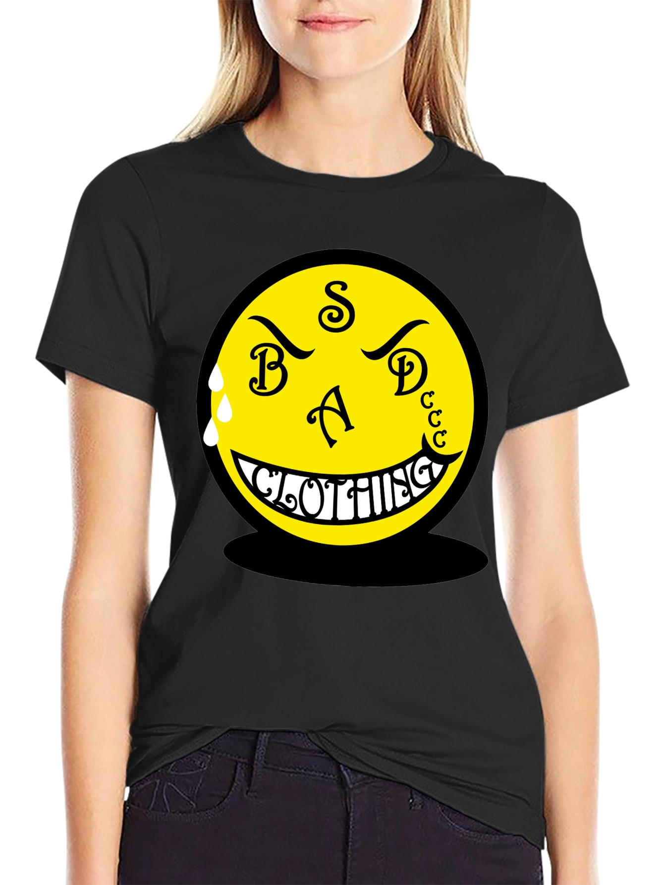 BAD CLOTHING Black Graphic Tee