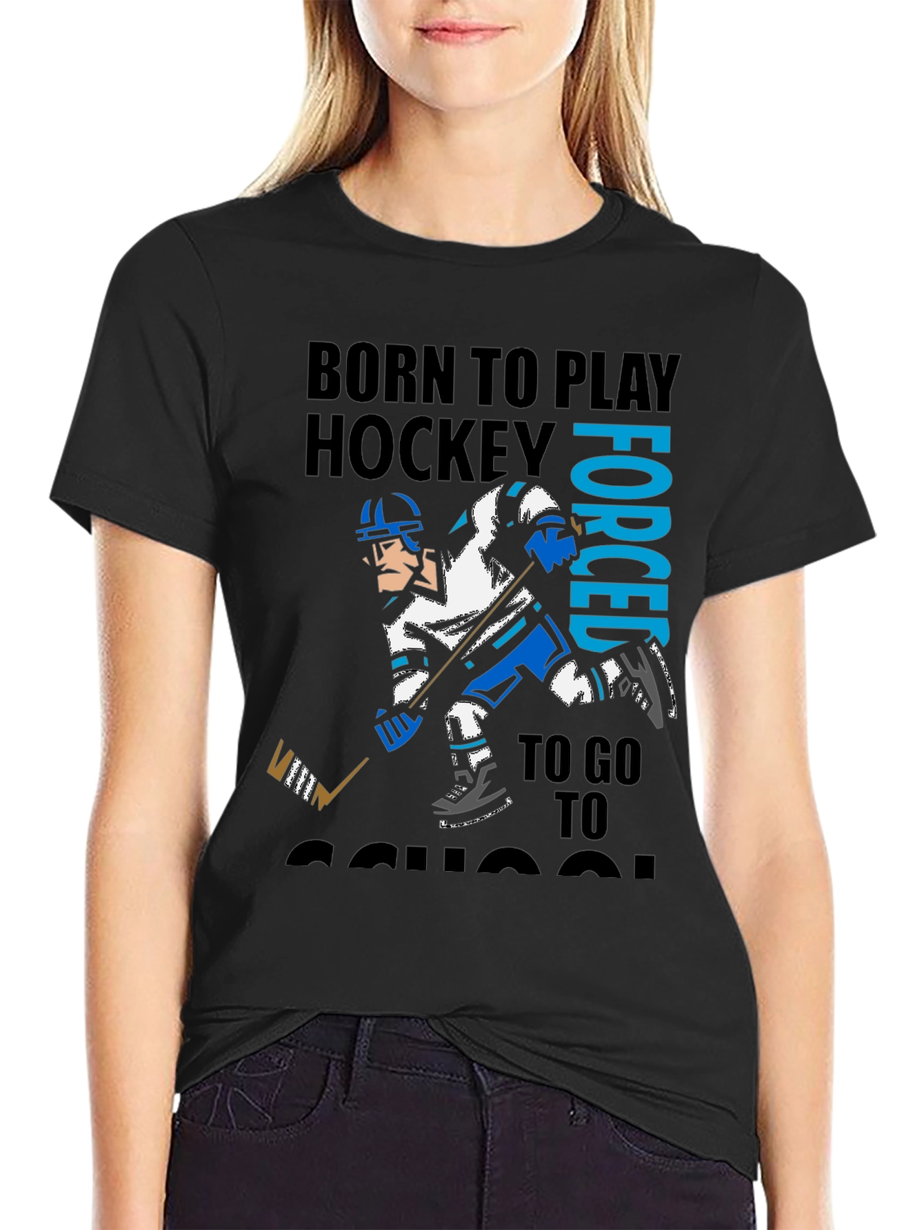 Born to Play Hockey Graphic T-Shirt