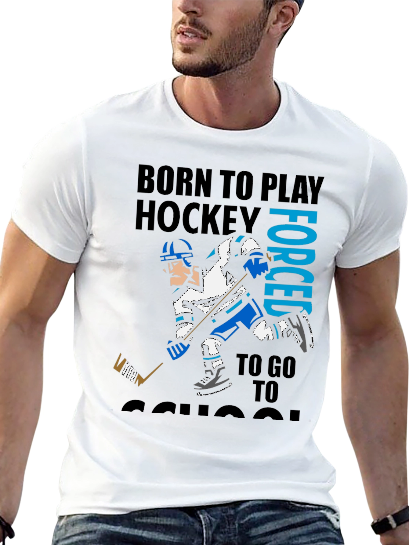 Born to Play Hockey Graphic T-Shirt