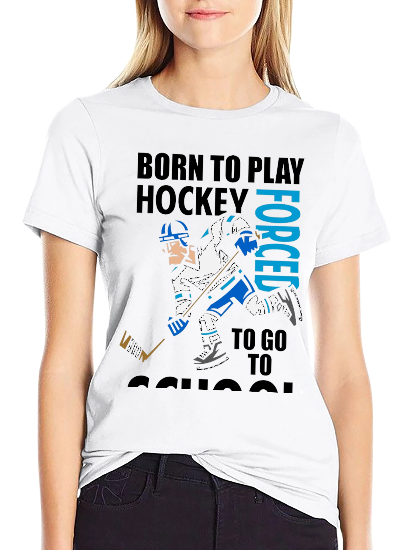 Born to Play Hockey Graphic T-Shirt