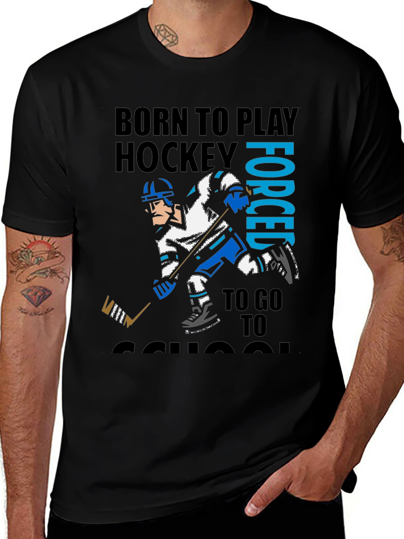 Born to Play Hockey Graphic T-Shirt