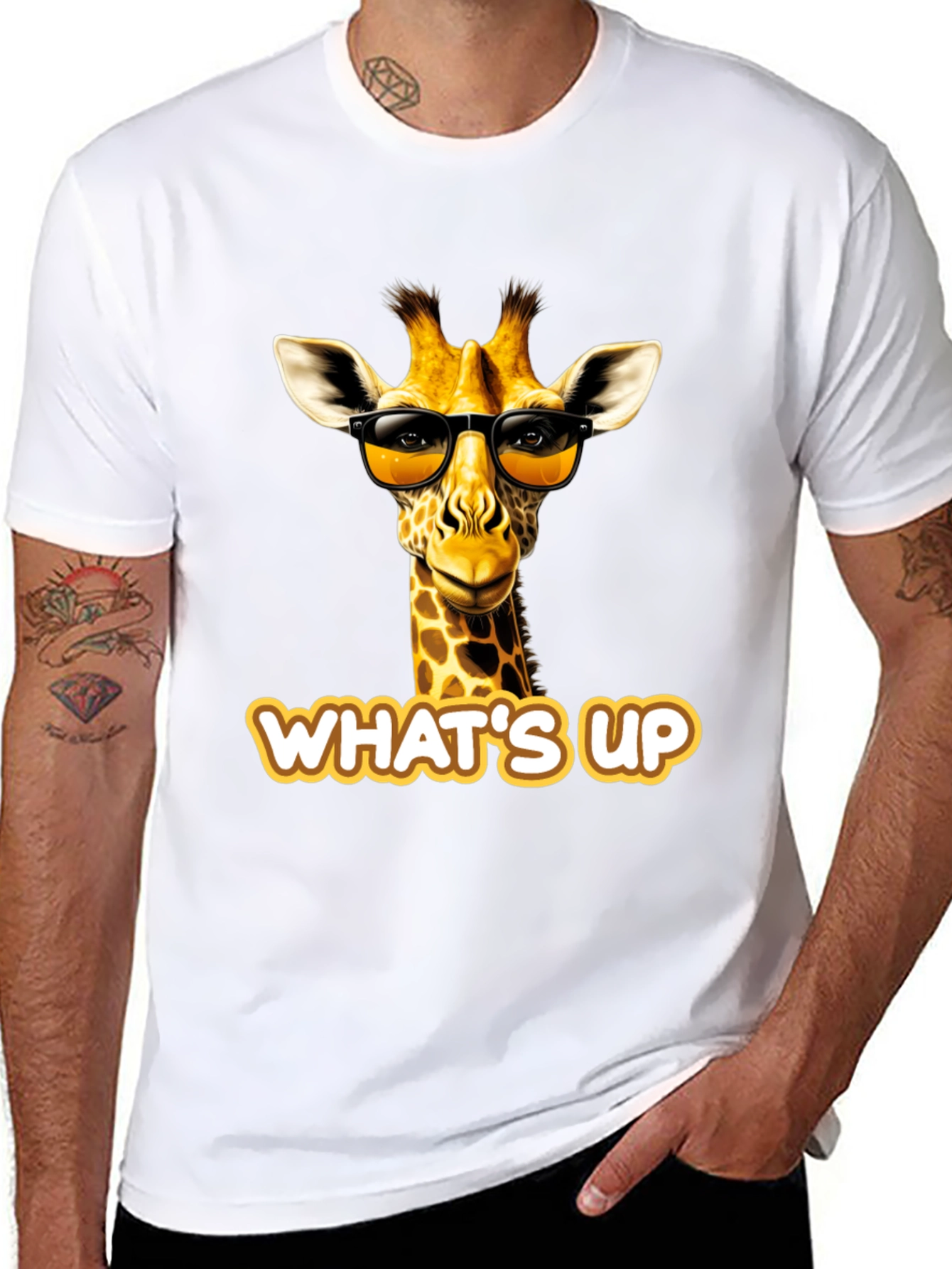 Cool Giraffe T-Shirt: Whats Up?