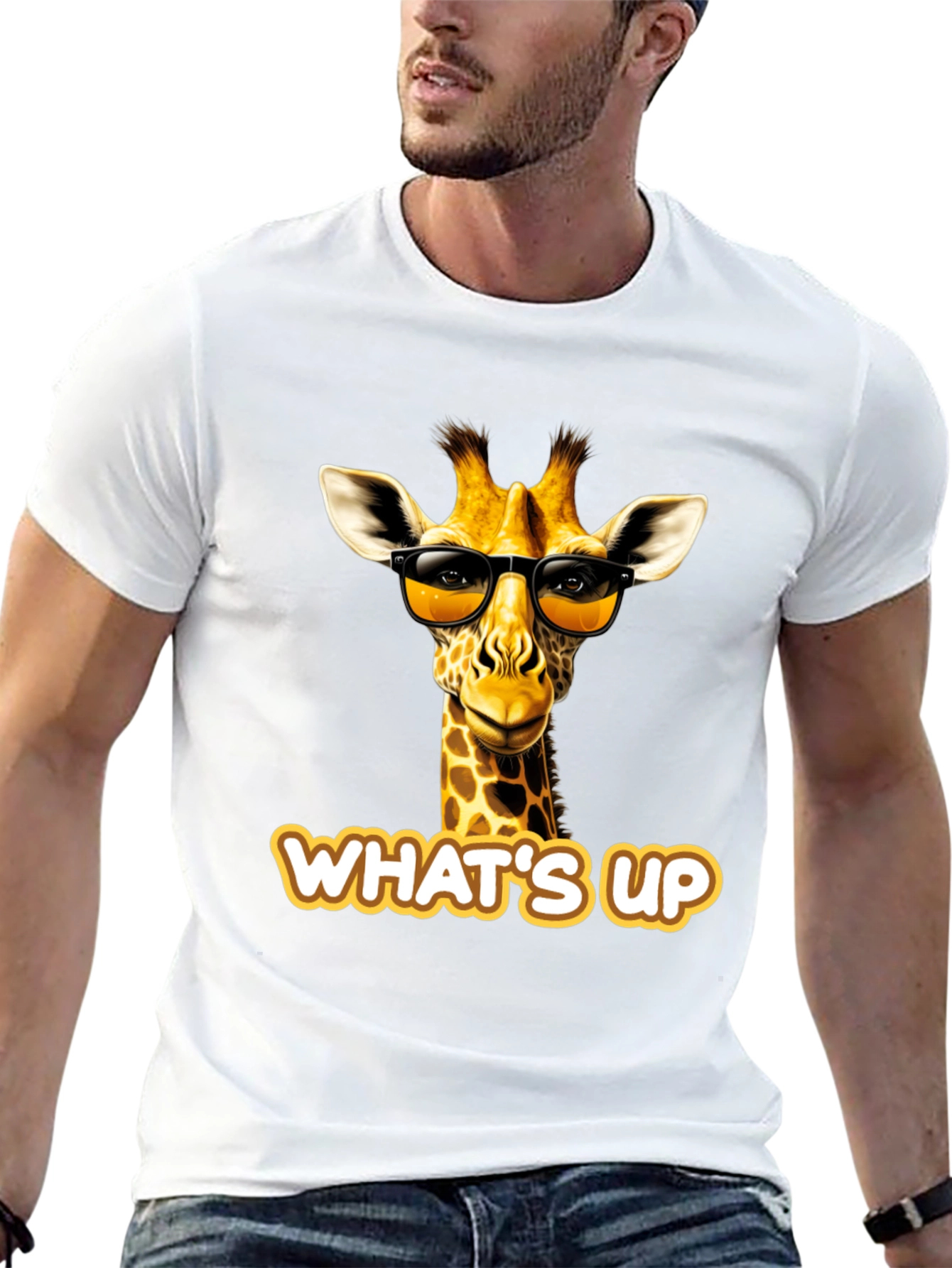 Cool Giraffe T-Shirt: Whats Up?