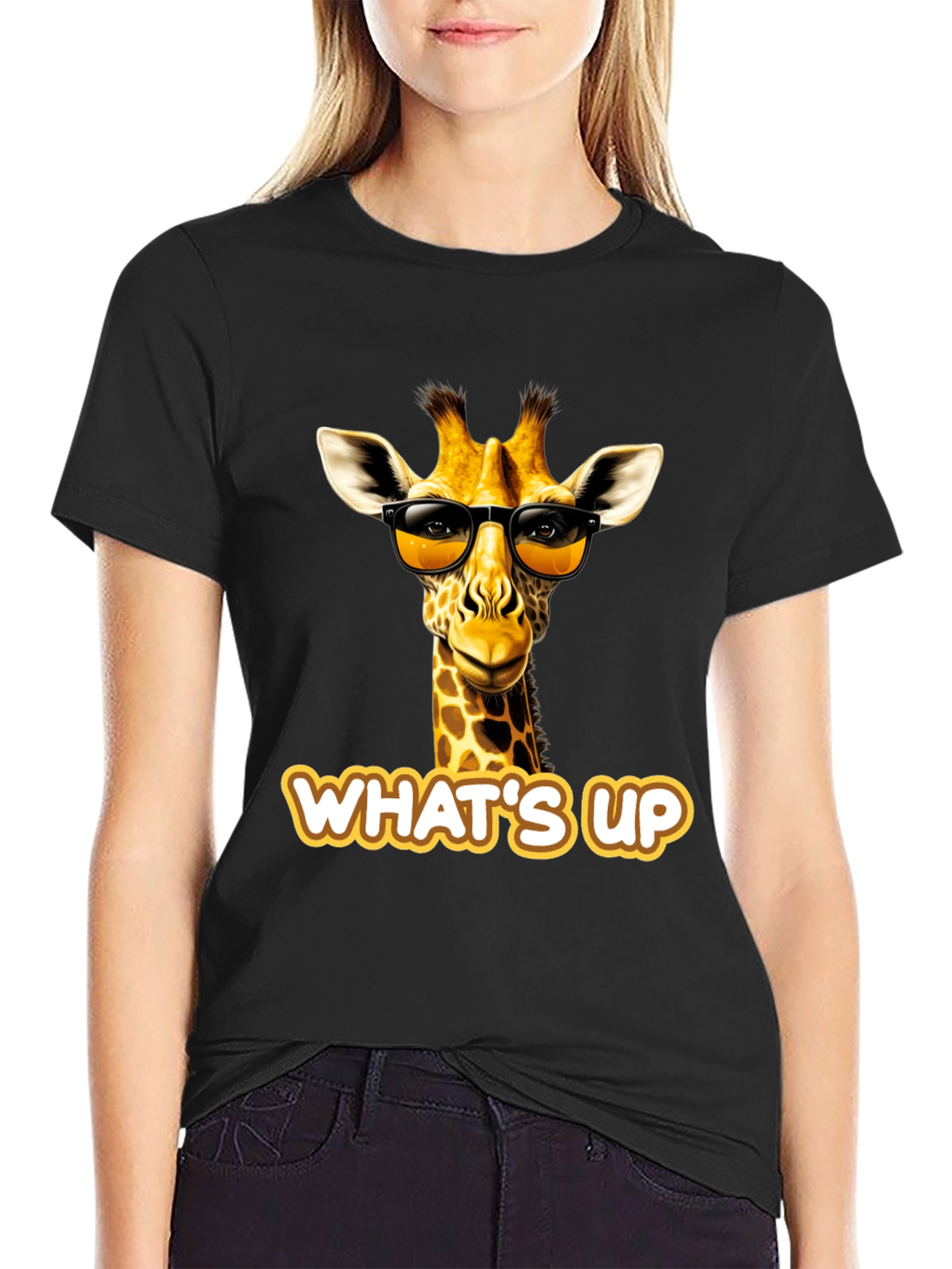 Cool Giraffe T-Shirt: Whats Up?