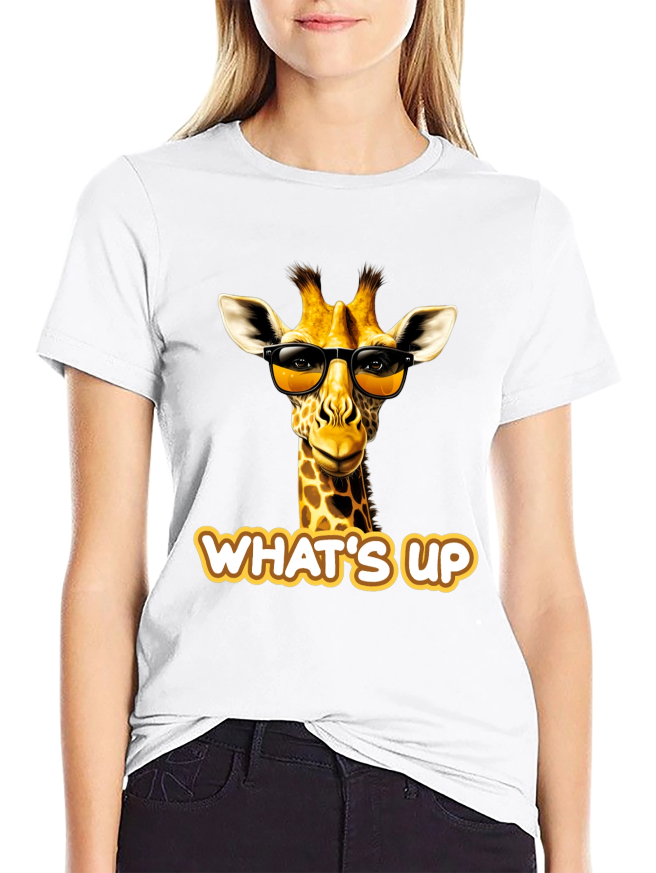 Cool Giraffe T-Shirt: Whats Up?