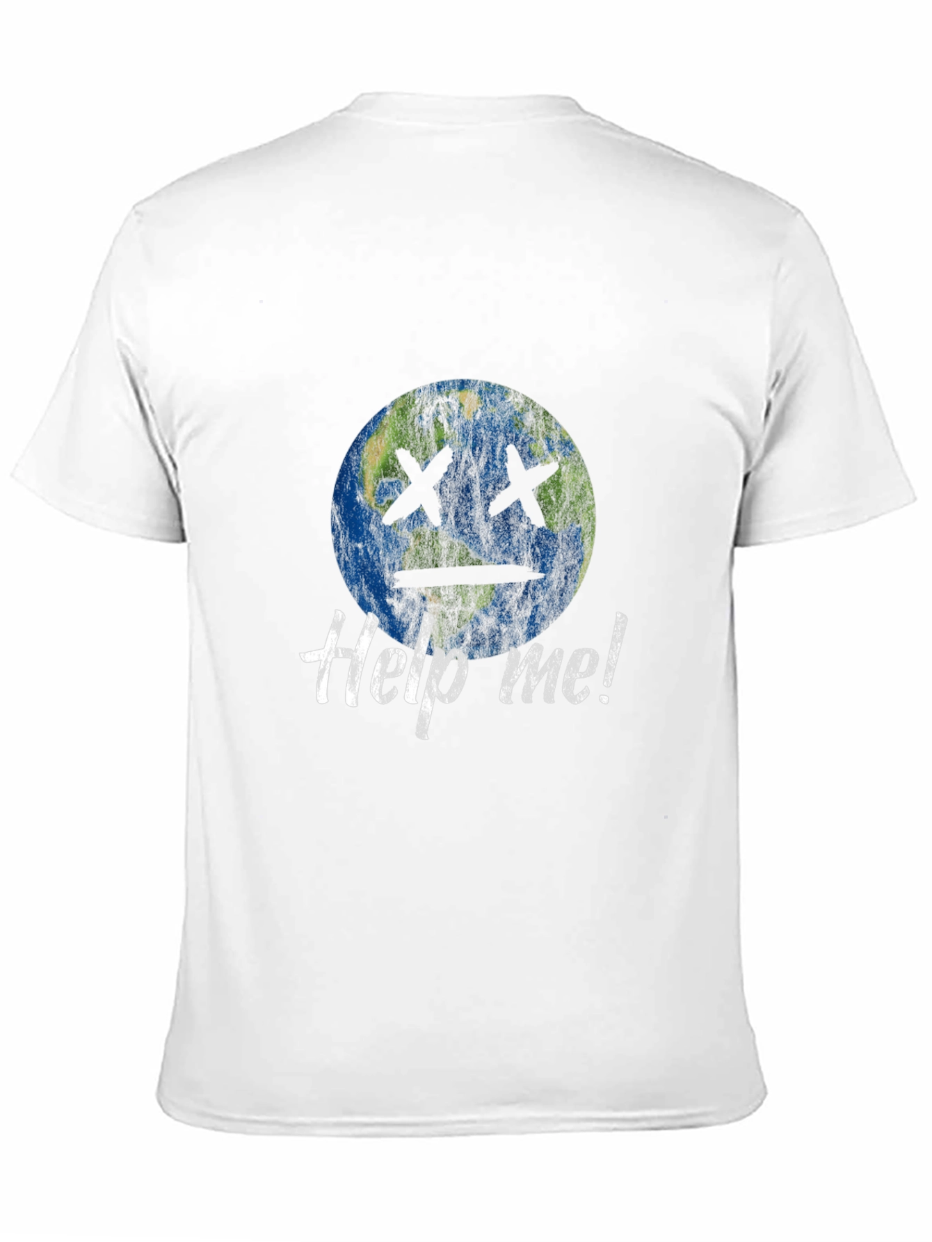 Earth Help Me! Graphic Print Black T-Shirt