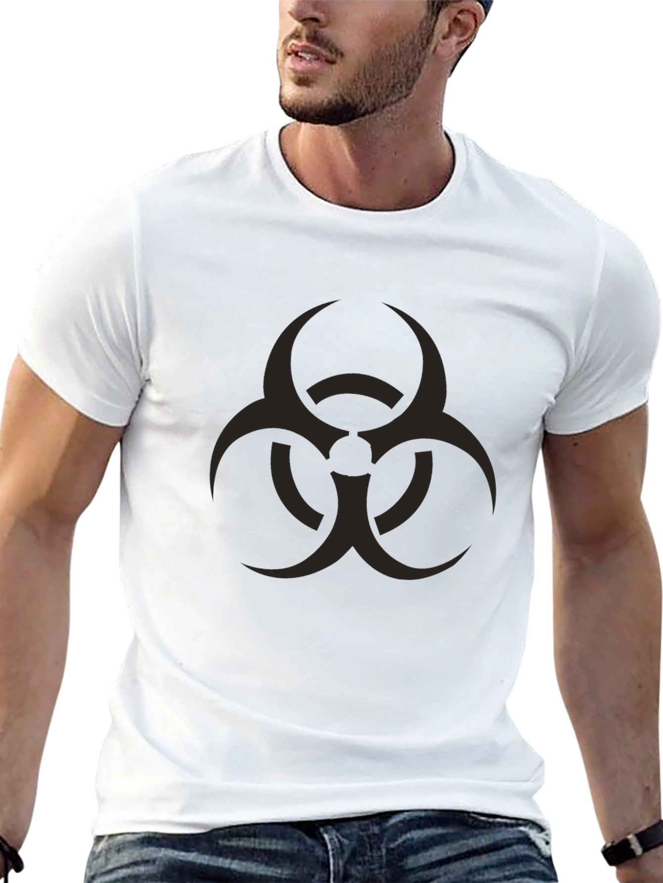 Biohazard Symbol Black T-Shirt - Mens Graphic Tee