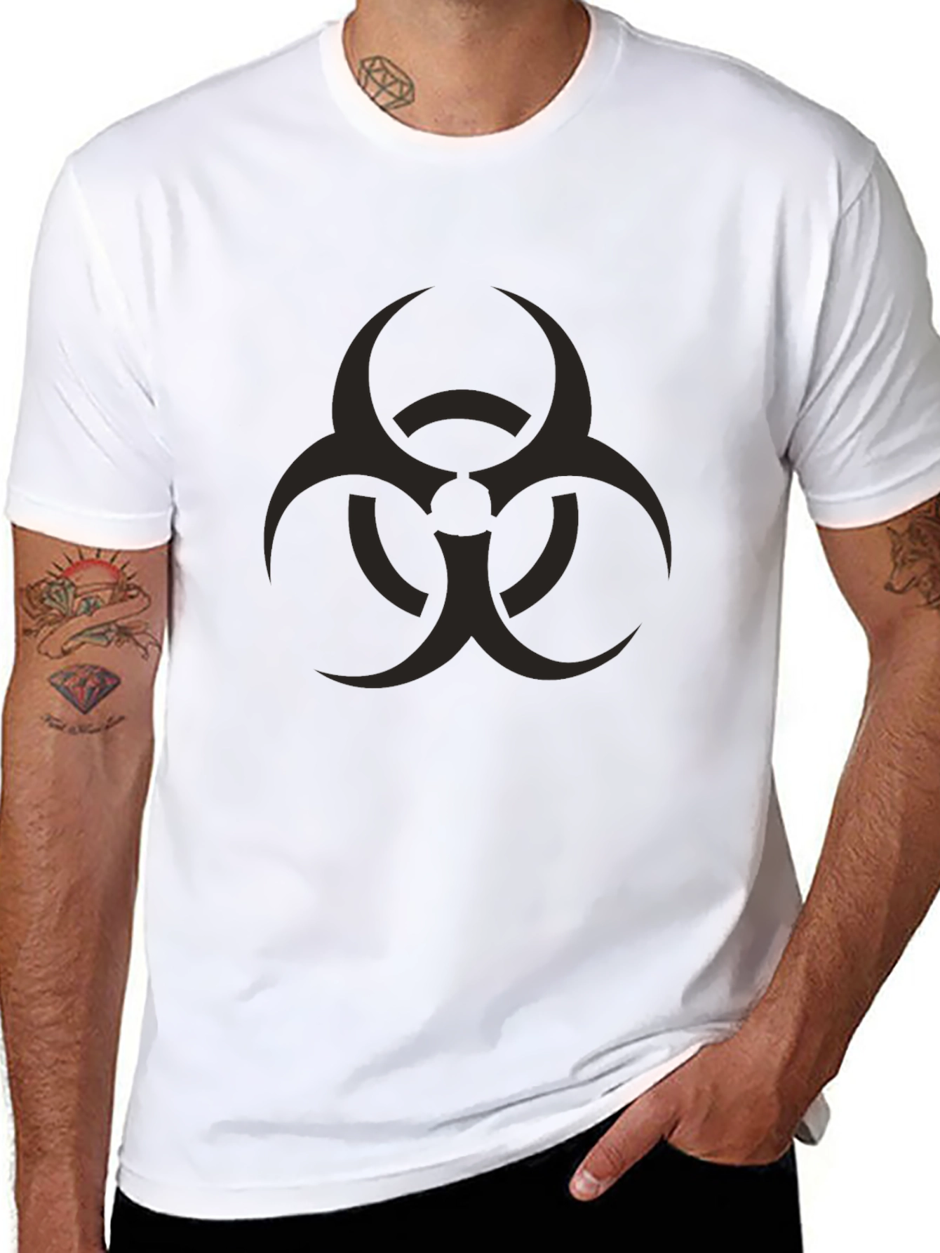 Biohazard Symbol Black T-Shirt - Mens Graphic Tee