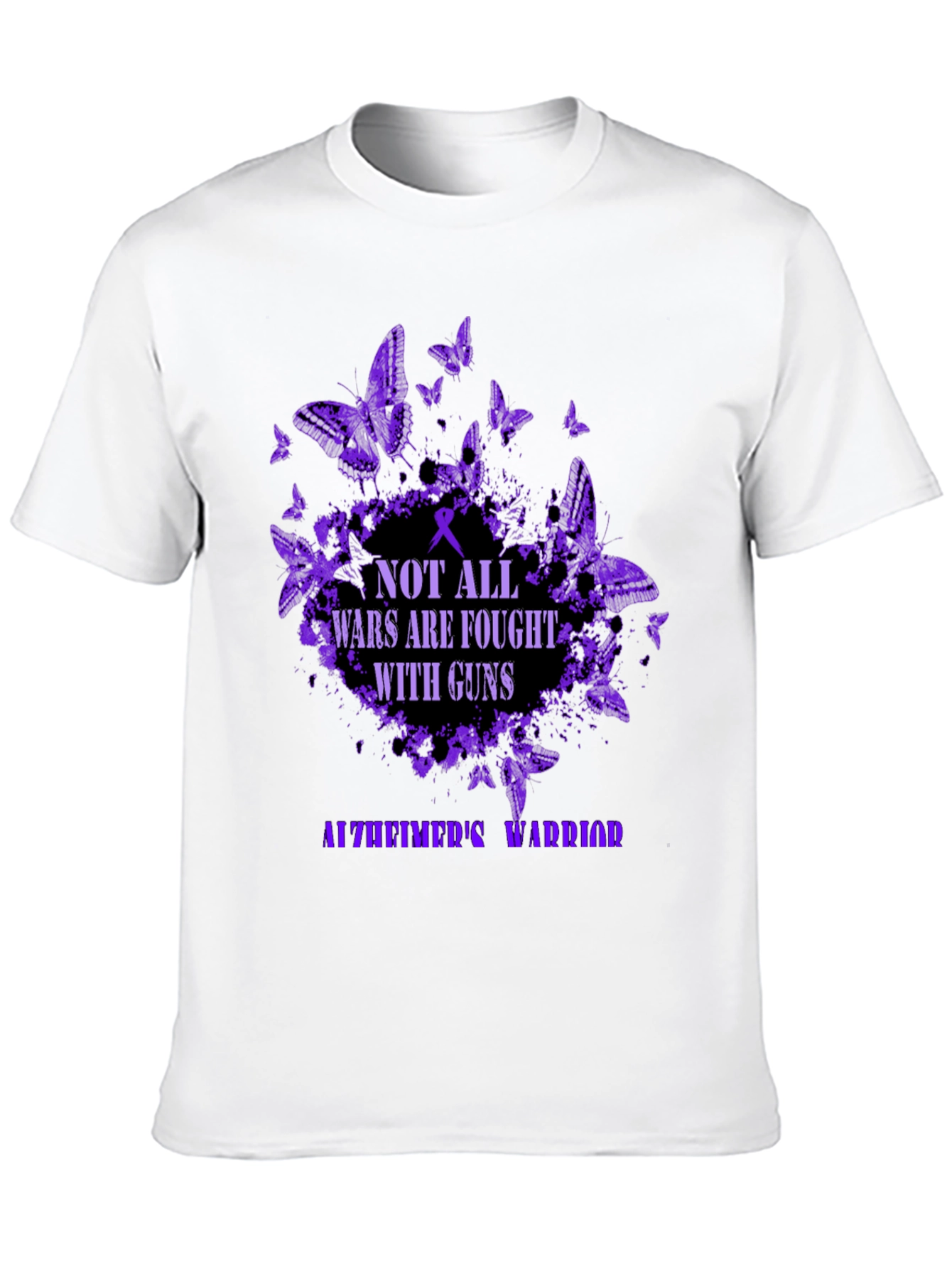 Alzheimers Warrior T-Shirt - Butterfly Graphic Tee
