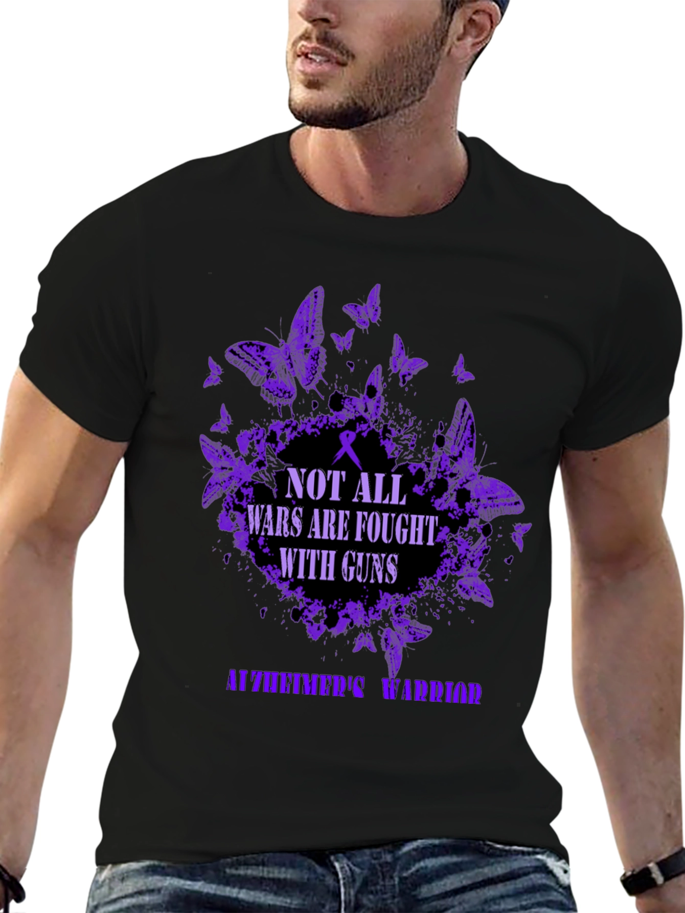 Alzheimers Warrior T-Shirt - Butterfly Graphic Tee