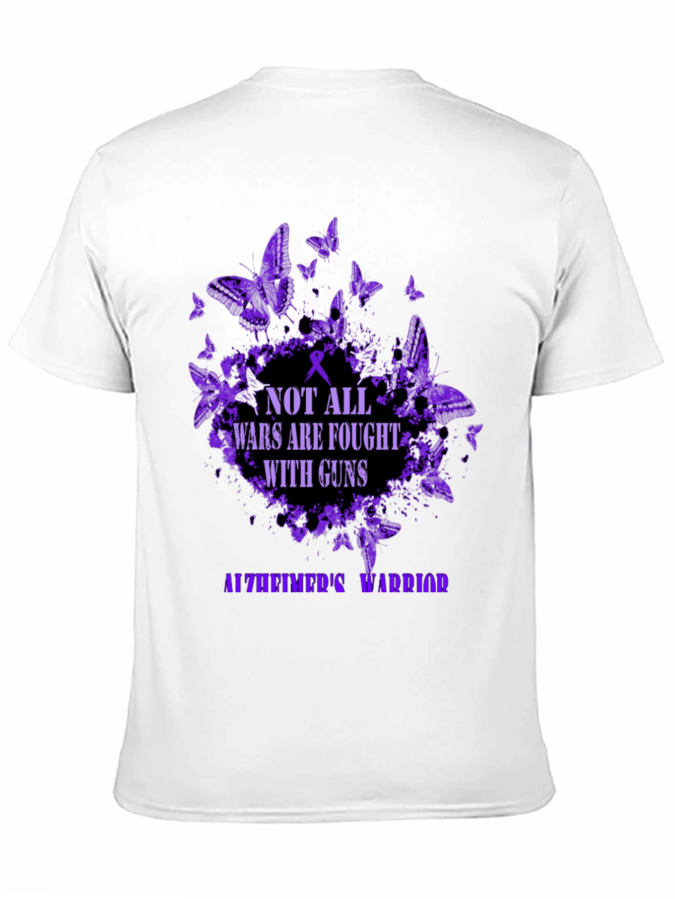 Alzheimers Warrior T-Shirt - Butterfly Graphic Tee
