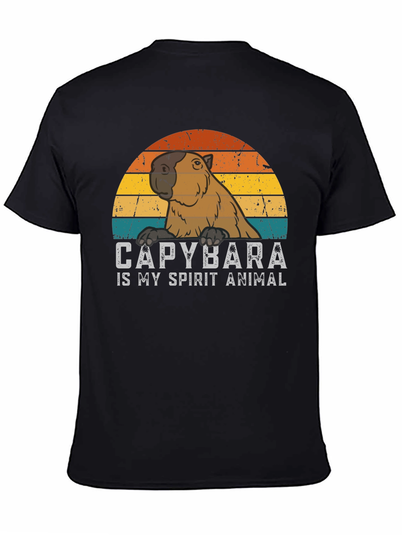 Capybara Spirit Animal Graphic Tee - Cool Retro Design