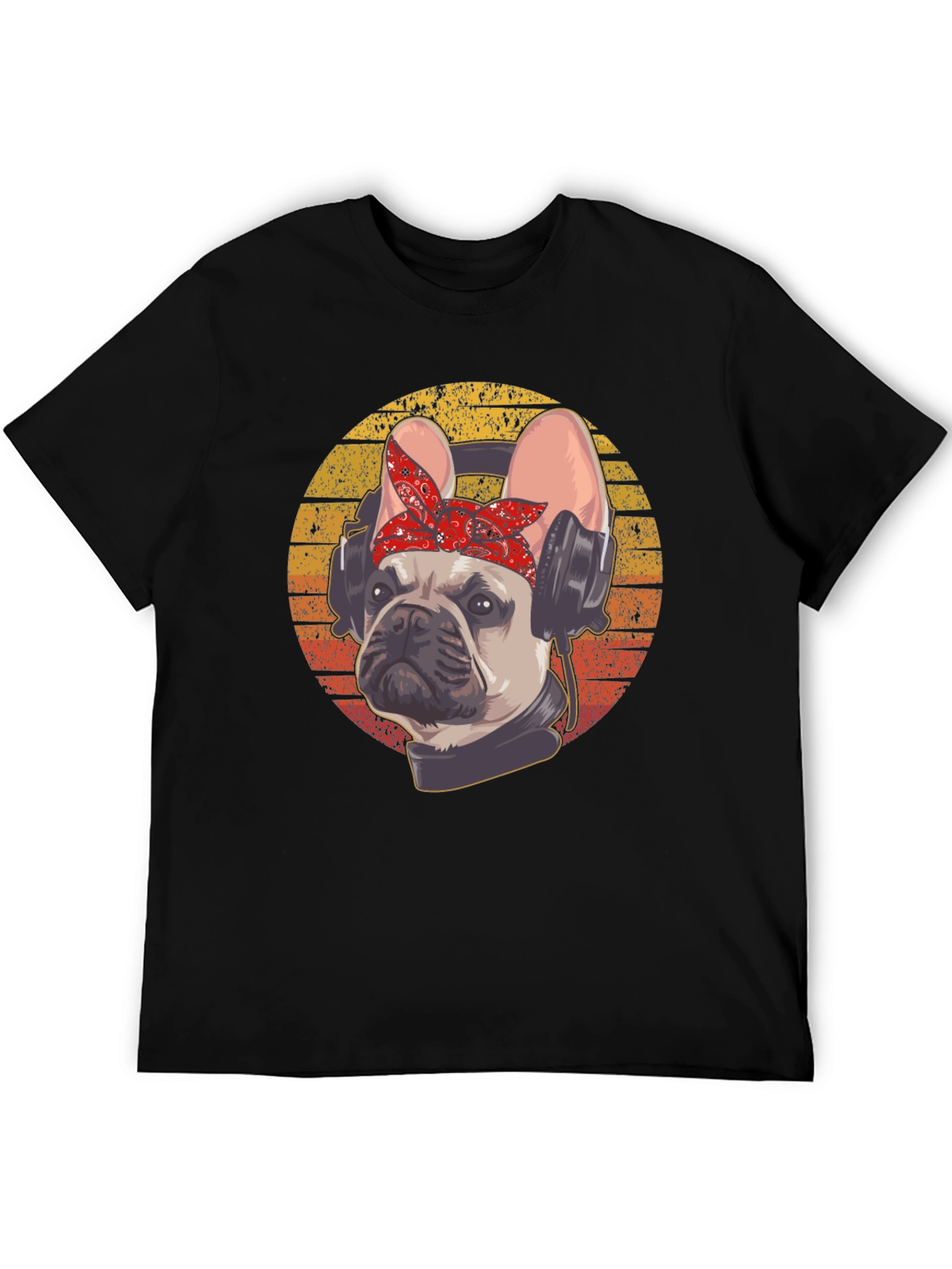 DJ French Bulldog T-Shirt - Cool Dog with Headphones!
